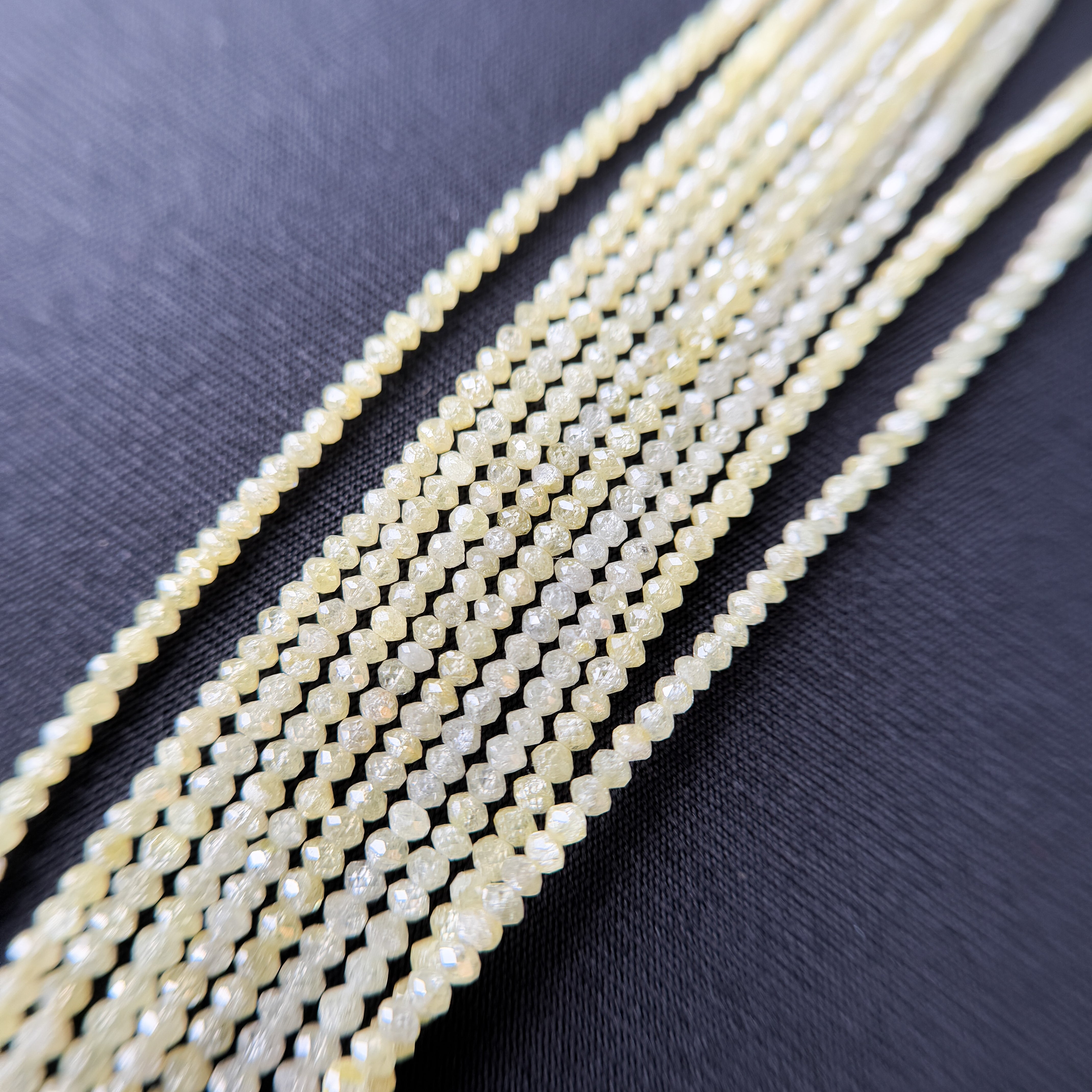 2 to 2.5 MM Round Beads Rose Cut White Natural Fancy Diamond