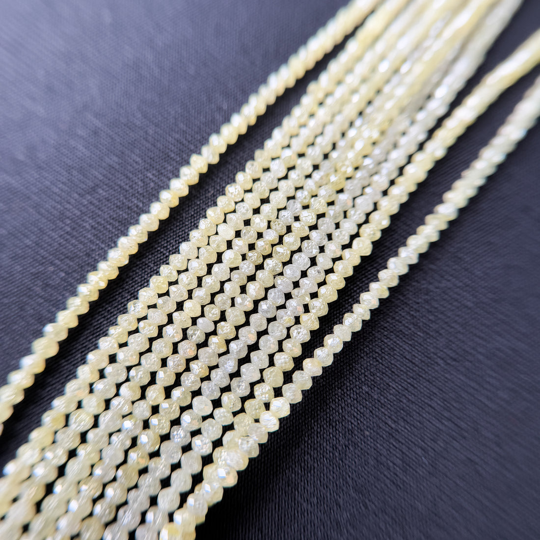 2 to 2.5 MM Round Beads Rose Cut White Natural Fancy Diamond