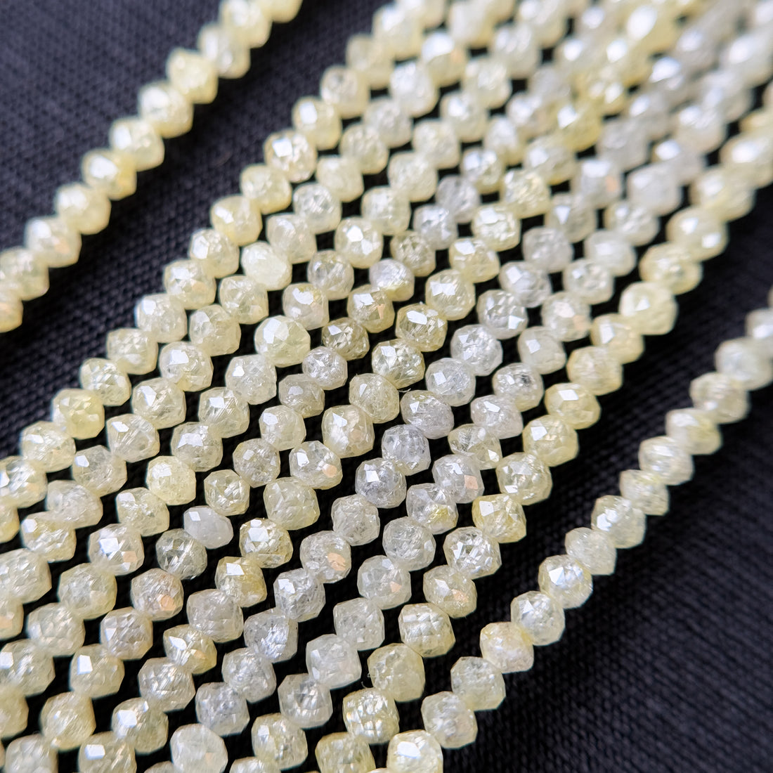 2 to 2.5 MM Round Beads Rose Cut White Natural Fancy Diamond