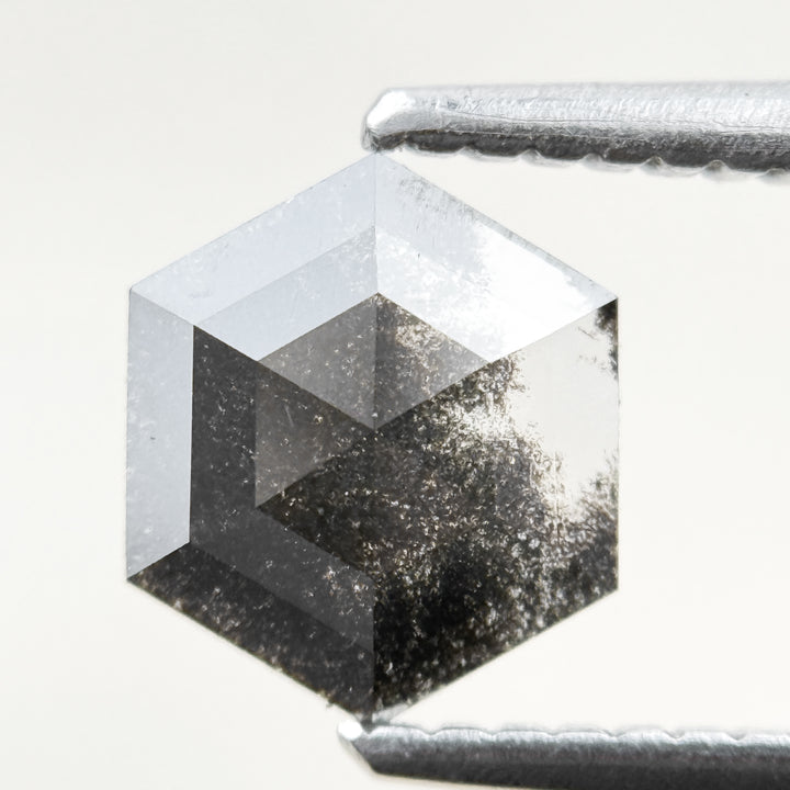 1.02 Ct Hexagon Rose Cut Grey Natural Unique Diamond