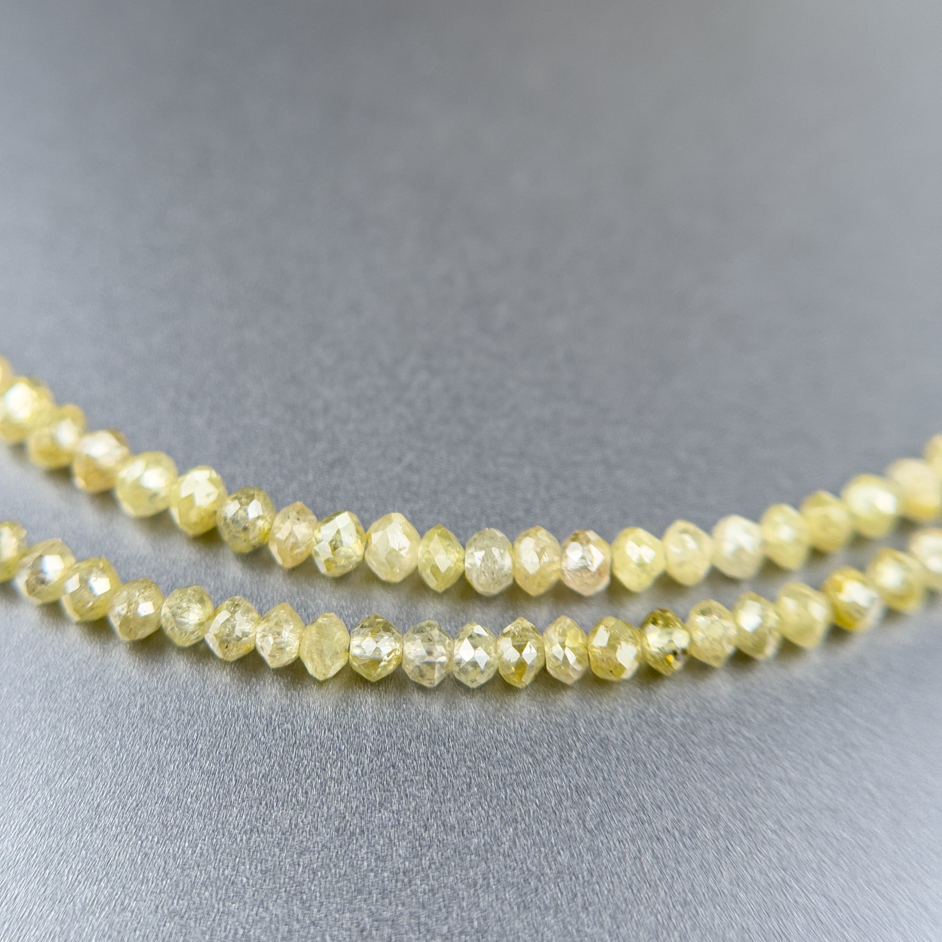 2.5 MM Round Beads Rose Cut Light Yellow Natural Polished Diamond