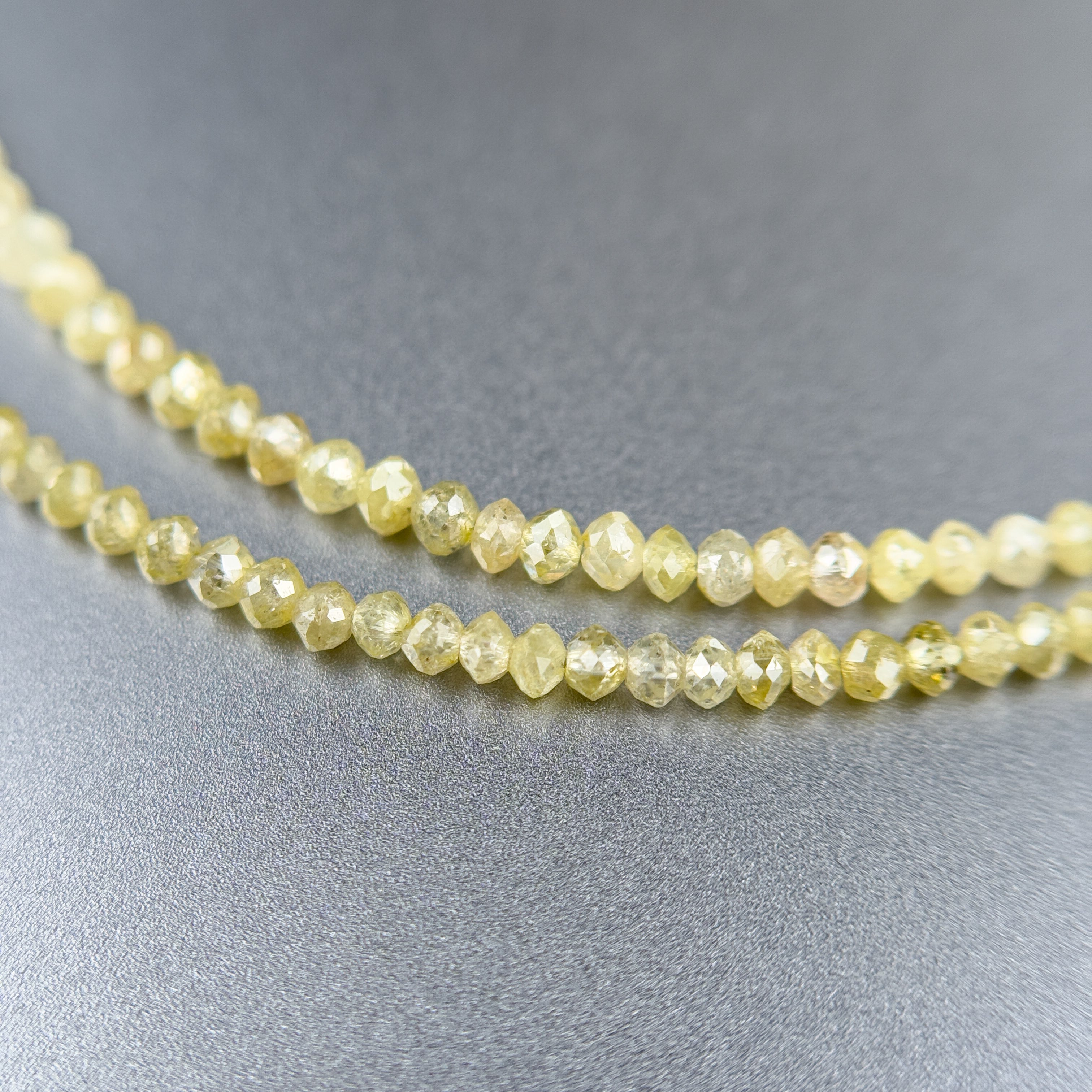 2.5 MM Round Beads Rose Cut Light Yellow Natural Polished Diamond