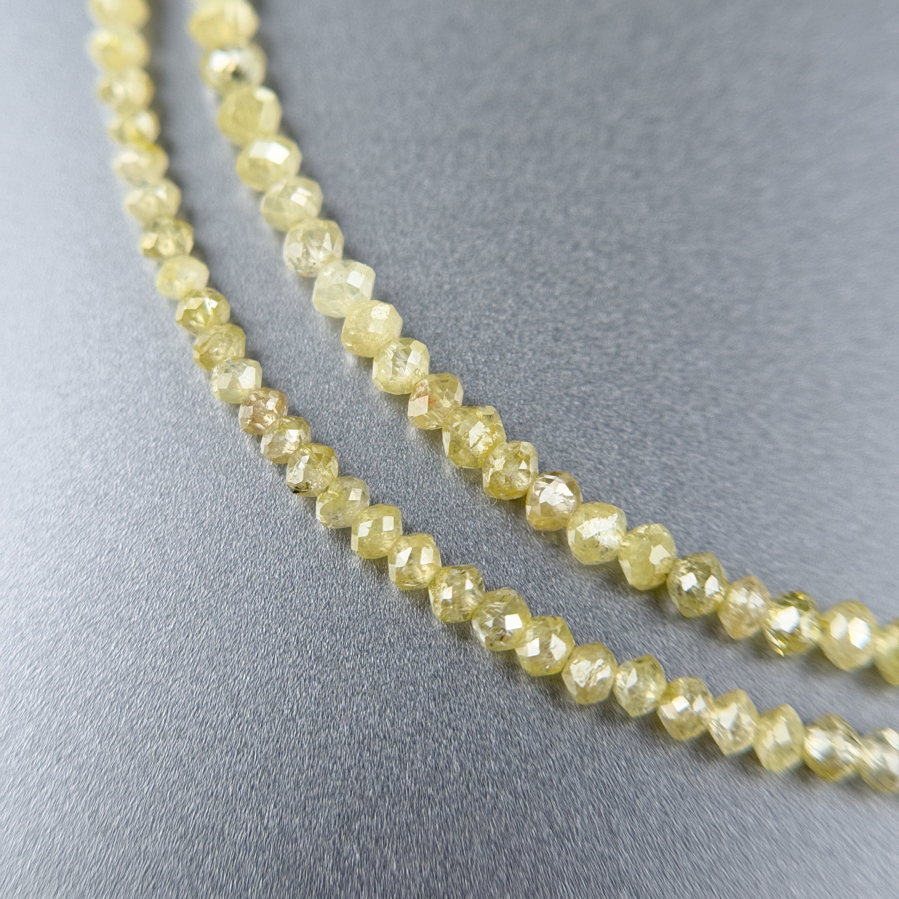 2.5 MM Round Beads Rose Cut Light Yellow Natural Polished Diamond