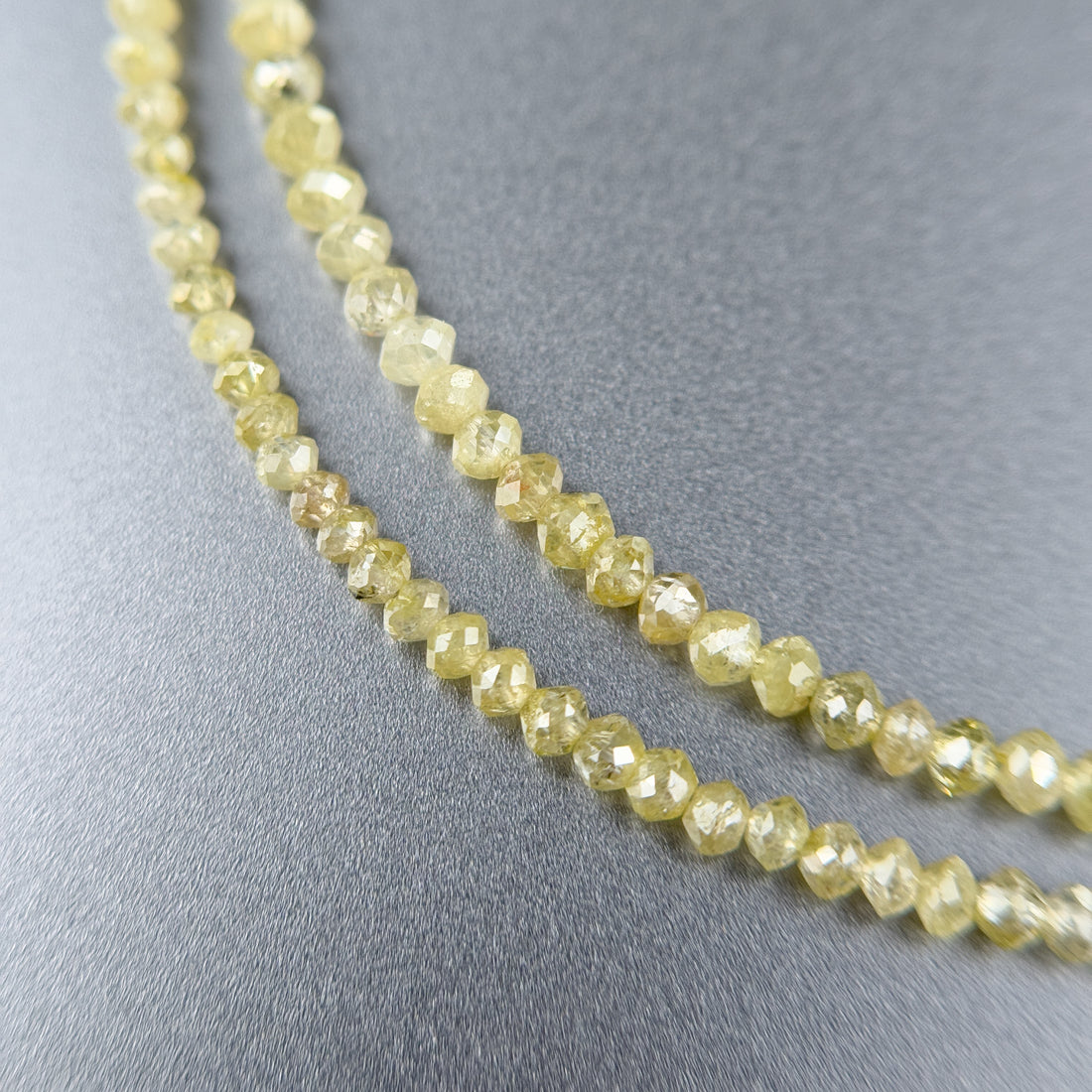 2.5 MM Round Beads Rose Cut Light Yellow Natural Polished Diamond