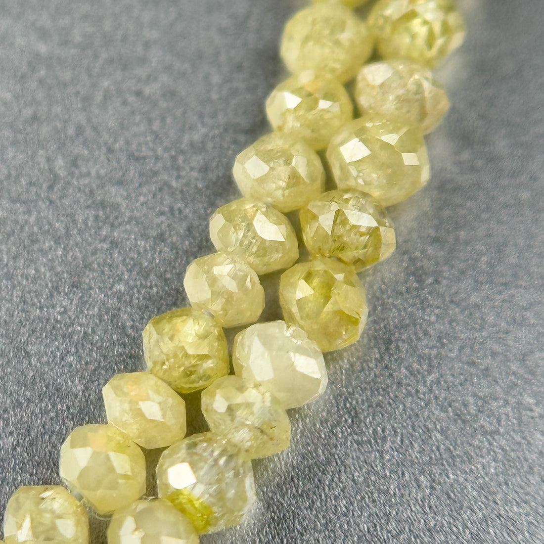 2.5 MM Round Beads Rose Cut Light Yellow Natural Polished Diamond