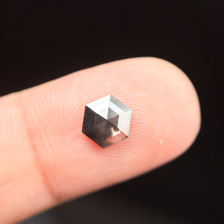 1.02 Ct Hexagon Rose Cut Grey Natural Unique Diamond