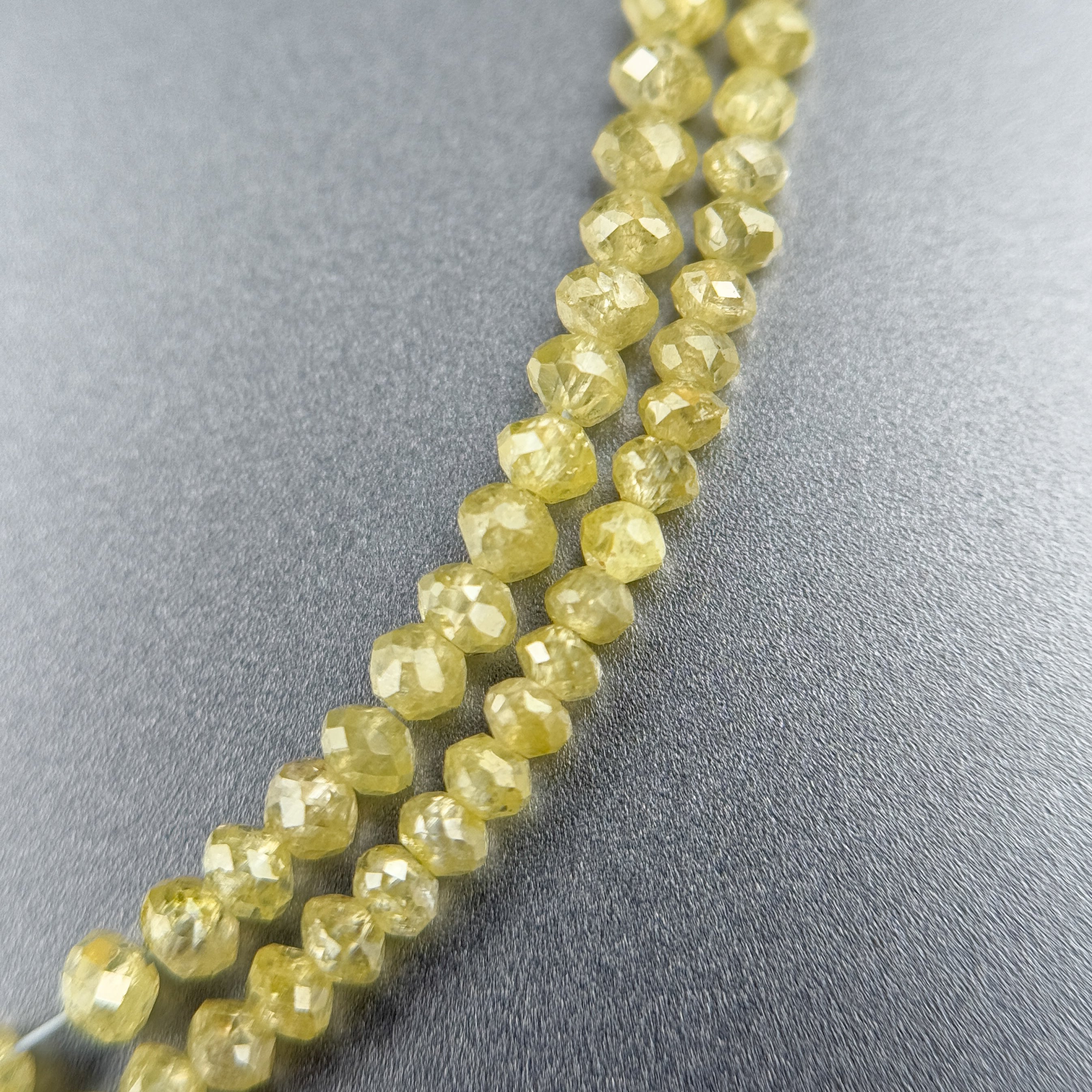 2.5 MM Round Beads Rose Cut Light Yellow Natural Polished Diamond