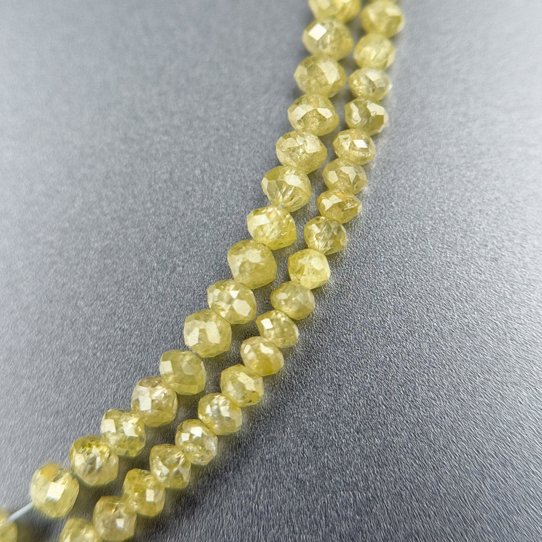 2.5 MM Round Beads Rose Cut Light Yellow Natural Polished Diamond
