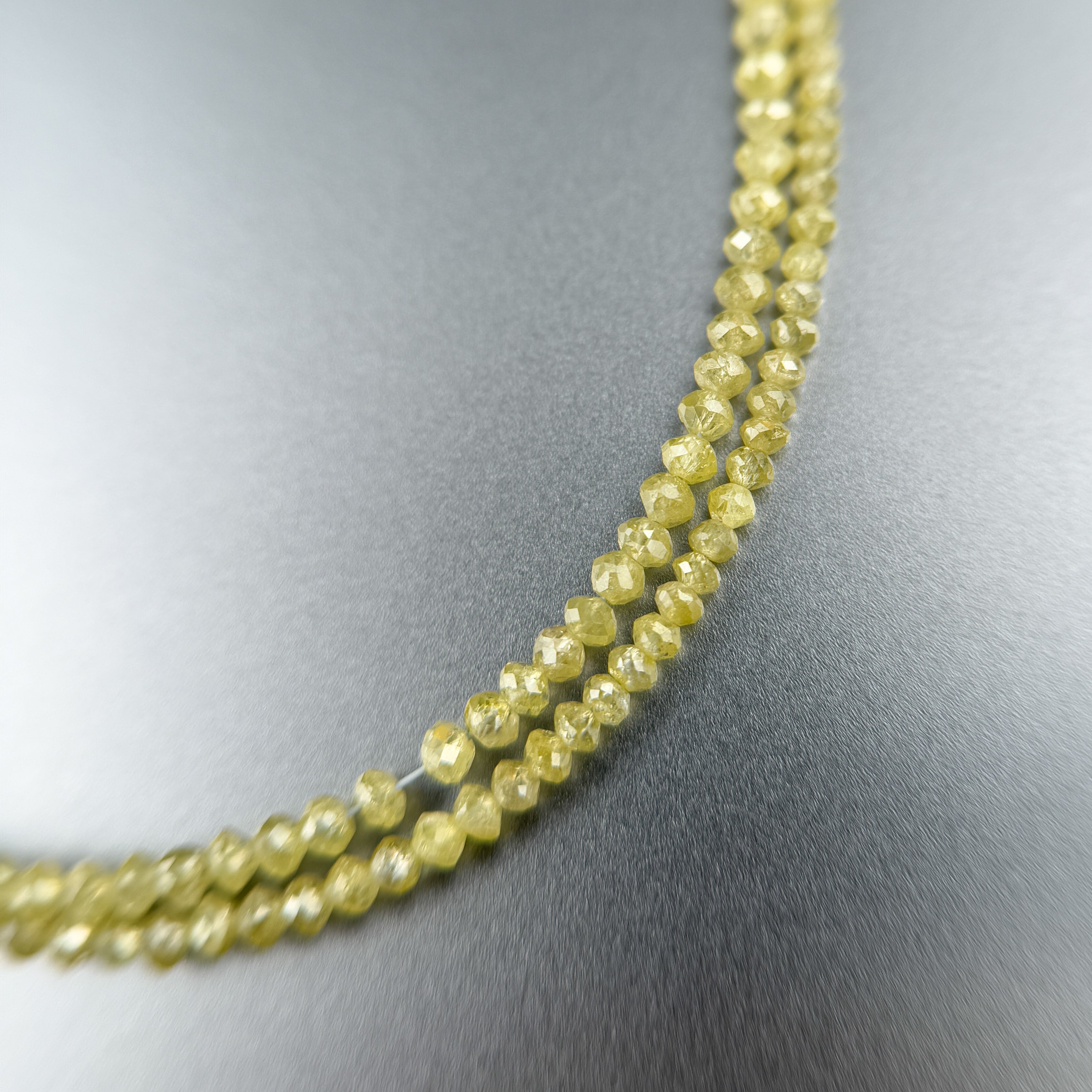 2.5 MM Round Beads Rose Cut Light Yellow Natural Polished Diamond