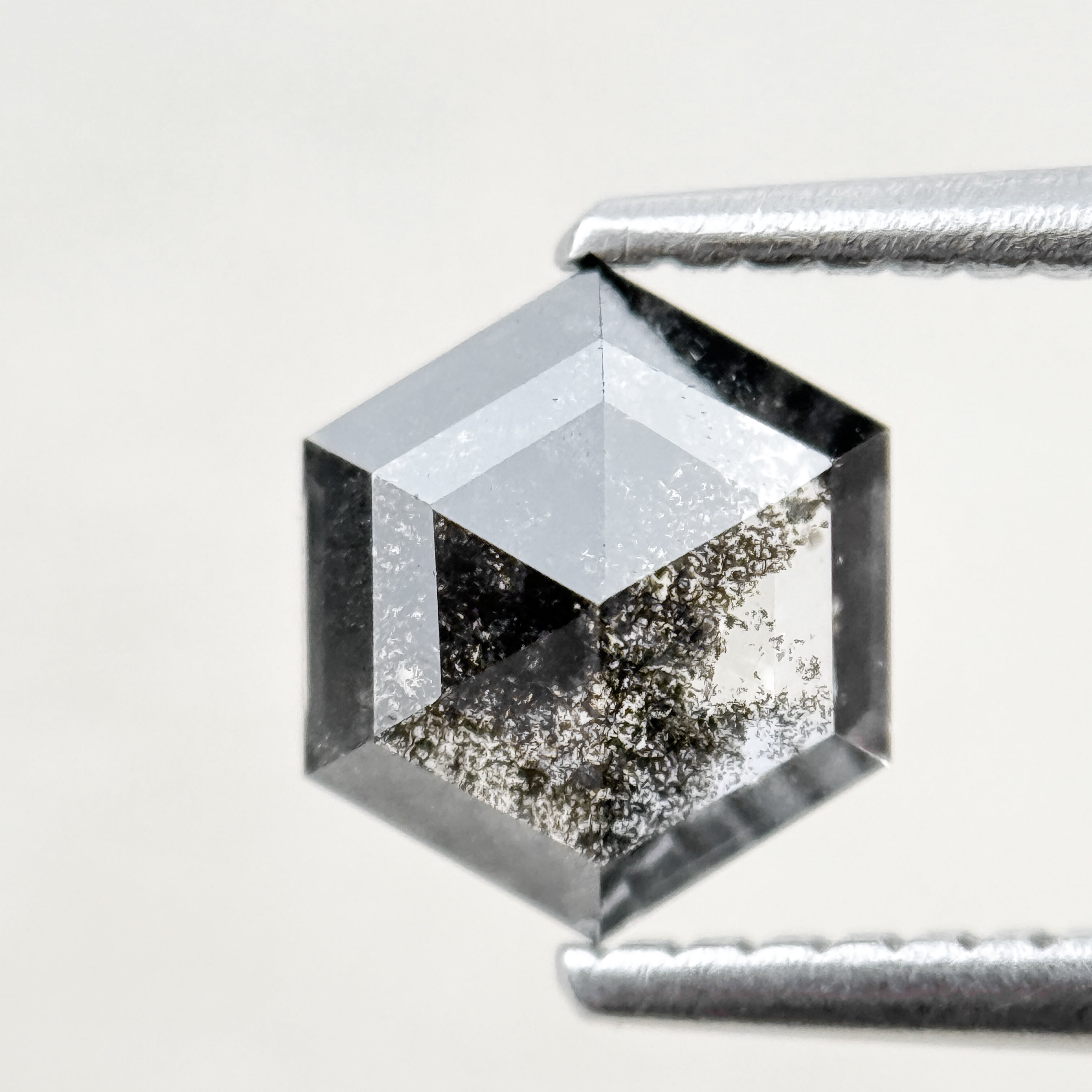 1.26 Ct Hexagon Rose Cut Grey Natural Fancy Diamond