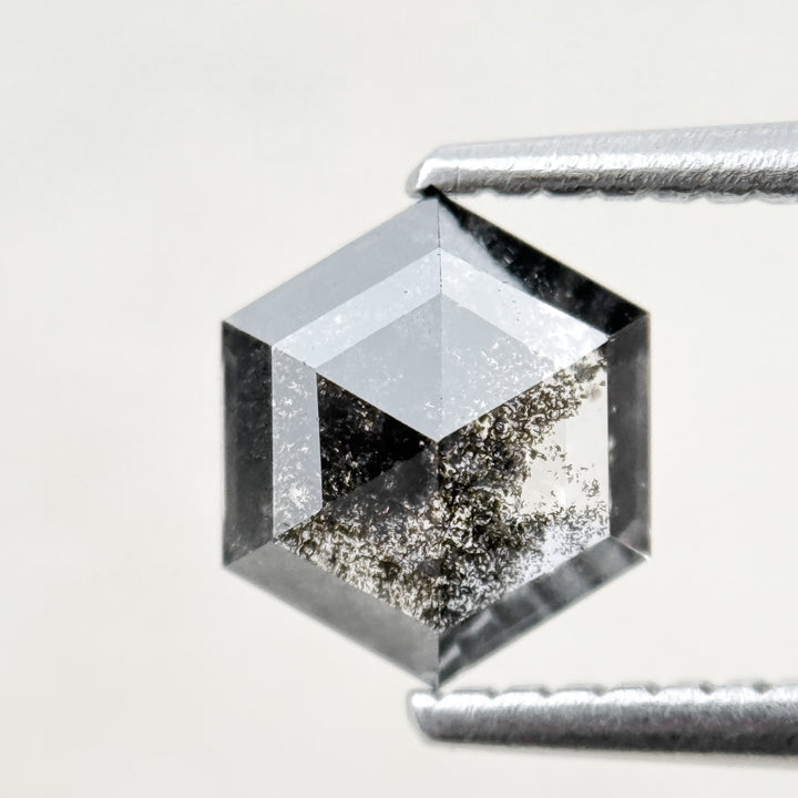 1.26 Ct Hexagon Rose Cut Grey Natural Fancy Diamond