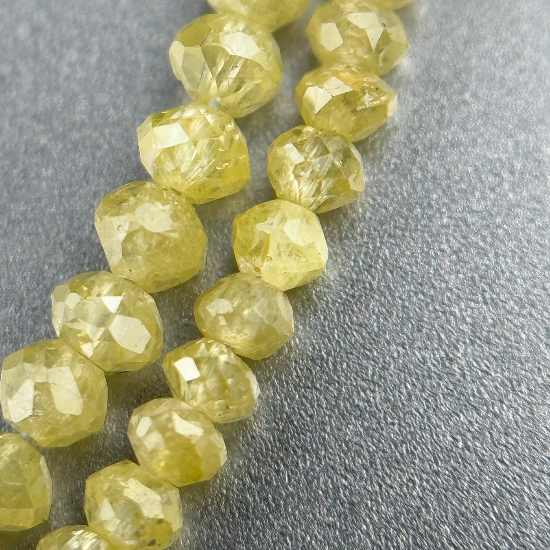 2.5 MM Round Beads Rose Cut Light Yellow Natural Polished Diamond
