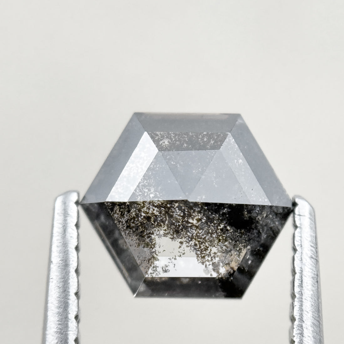 1.26 Ct Hexagon Rose Cut Grey Natural Fancy Diamond