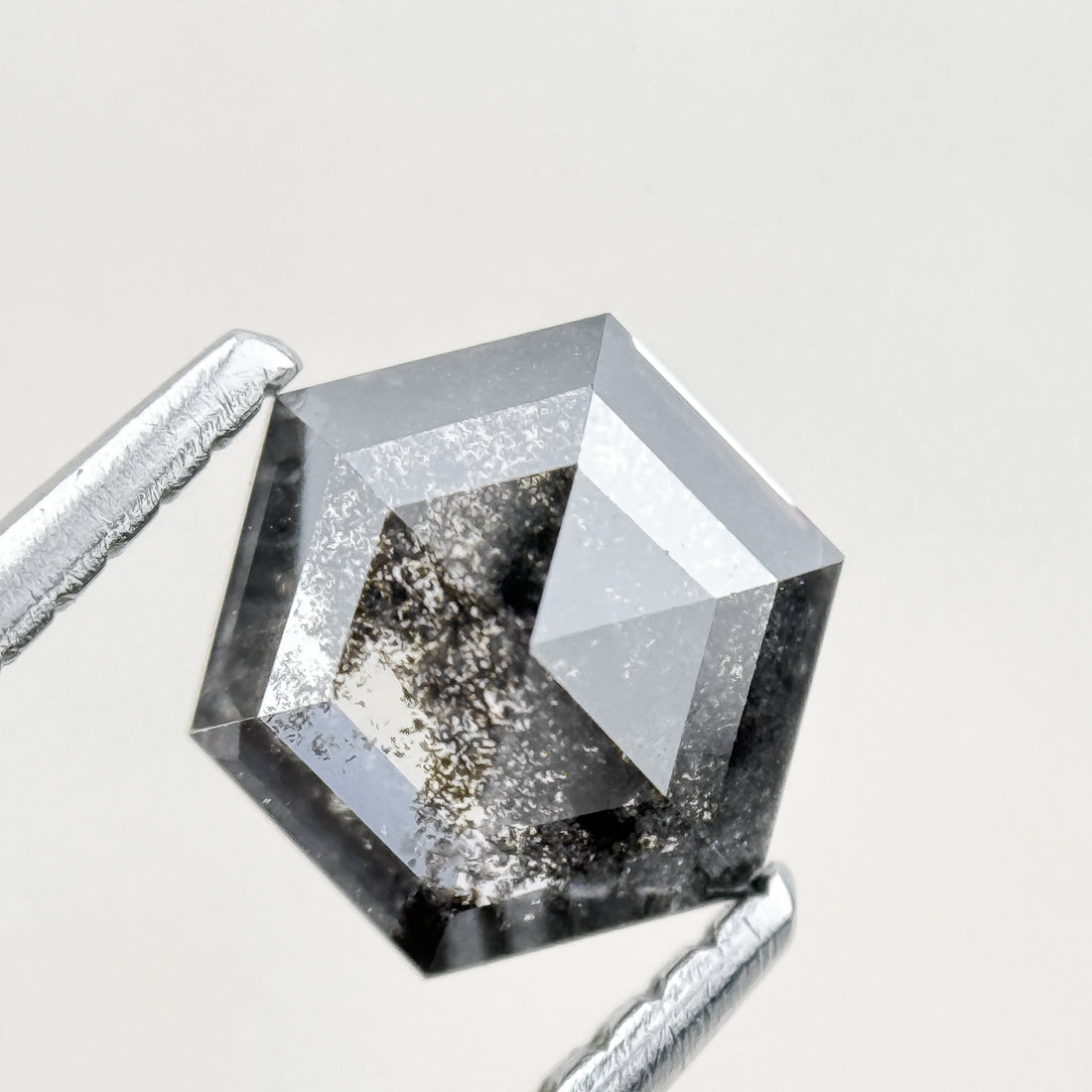 1.26 Ct Hexagon Rose Cut Grey Natural Fancy Diamond
