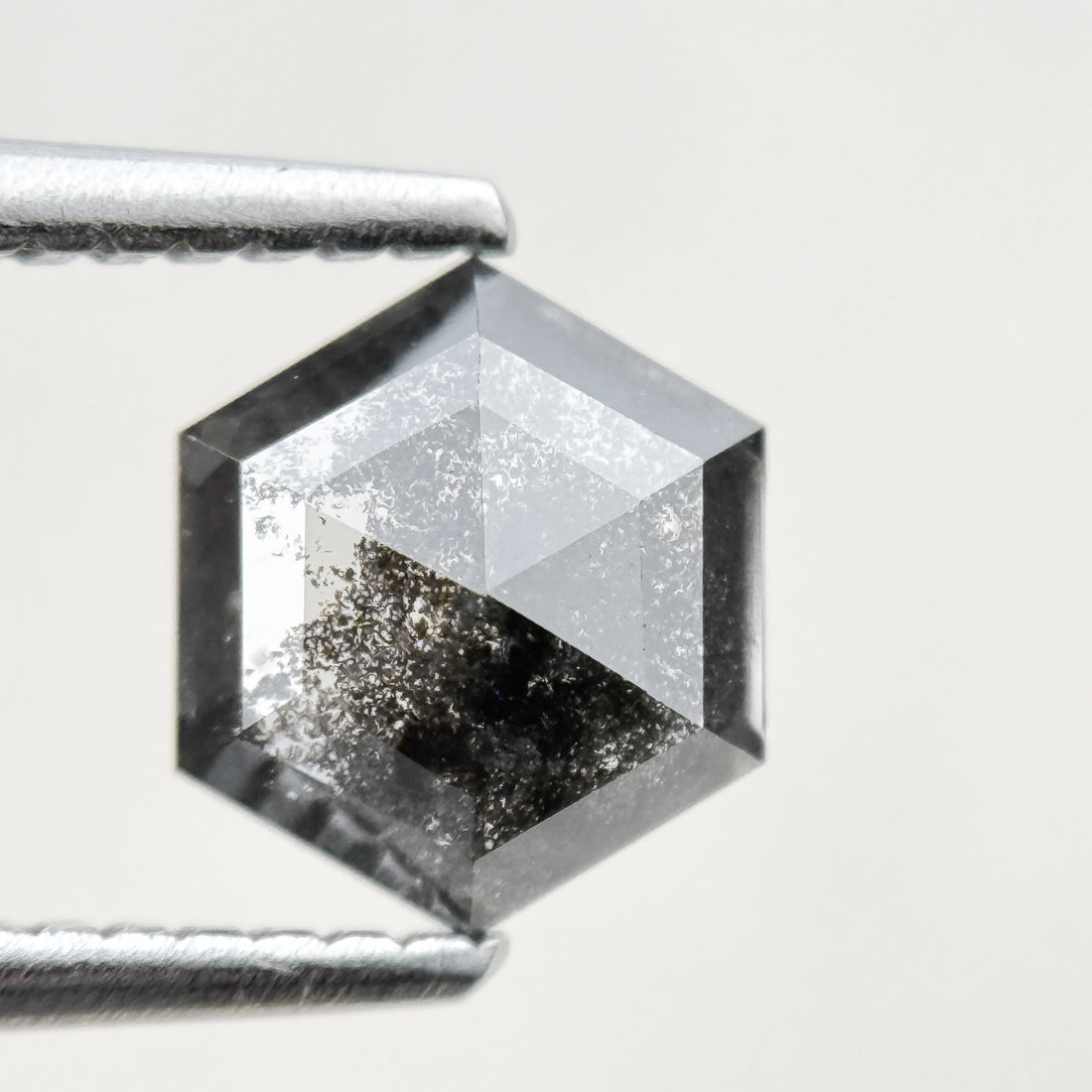 1.26 Ct Hexagon Rose Cut Grey Natural Fancy Diamond