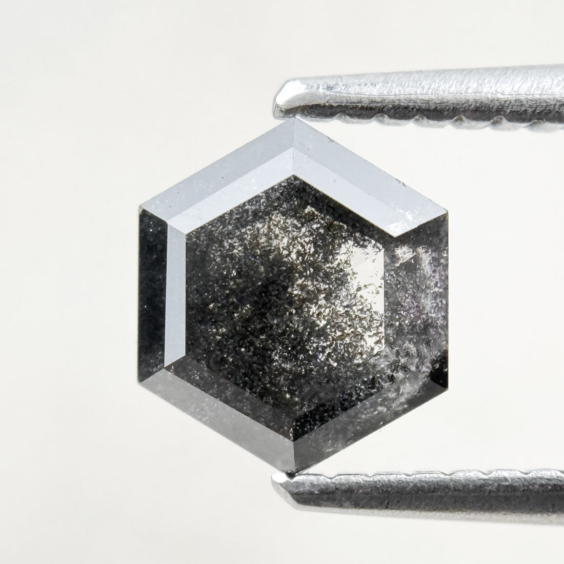 1.26 Ct Hexagon Rose Cut Grey Natural Fancy Diamond