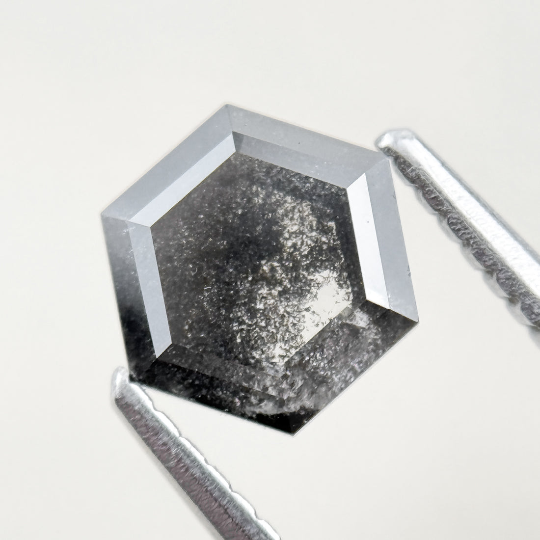 1.26 Ct Hexagon Rose Cut Grey Natural Fancy Diamond
