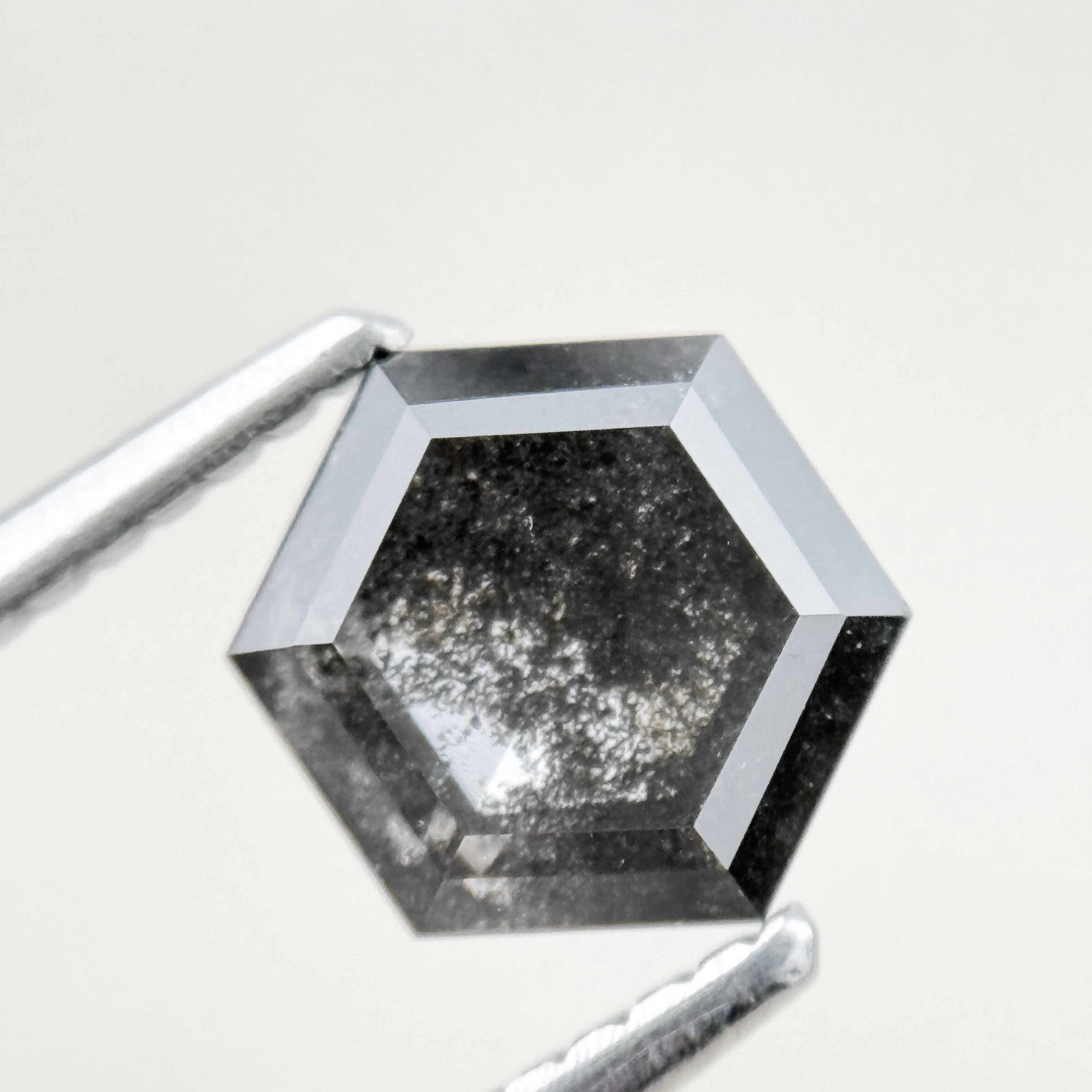 1.26 Ct Hexagon Rose Cut Grey Natural Fancy Diamond