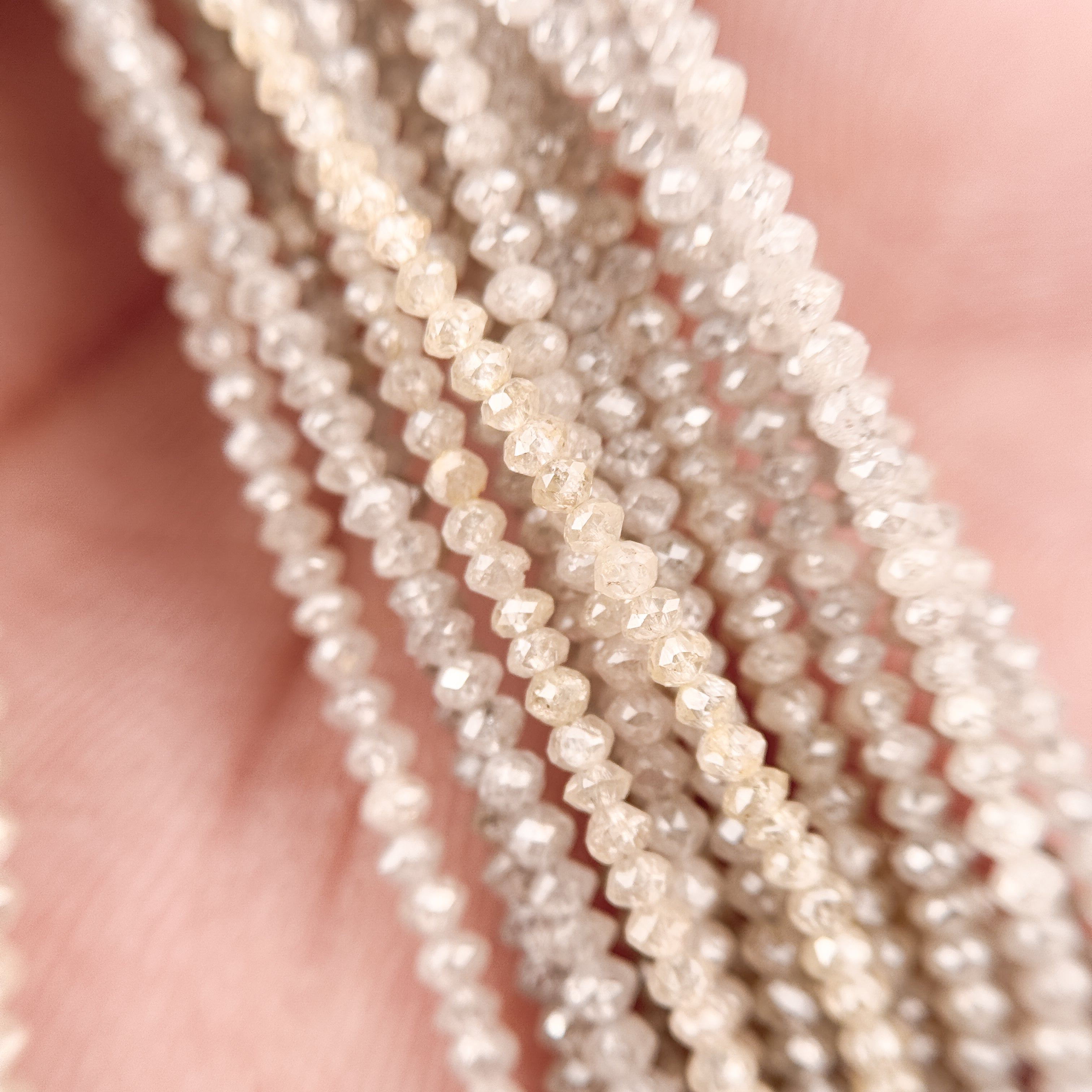 3 to 4 MM Round Beads Rose Cut Light White Natural Polished Diamond