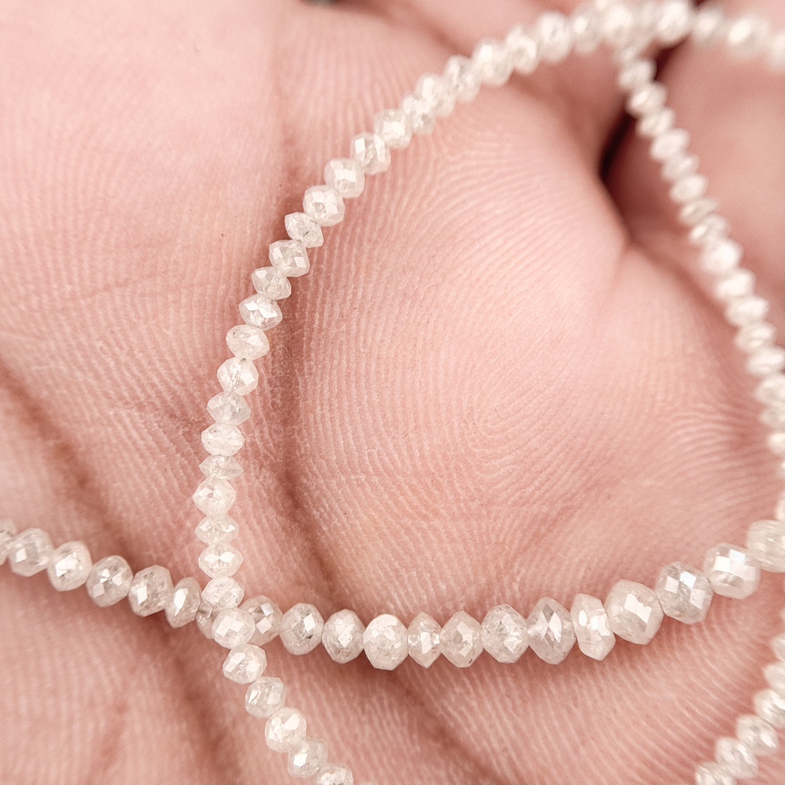 3 to 4 MM Round Beads Rose Cut Light White Natural Polished Diamond