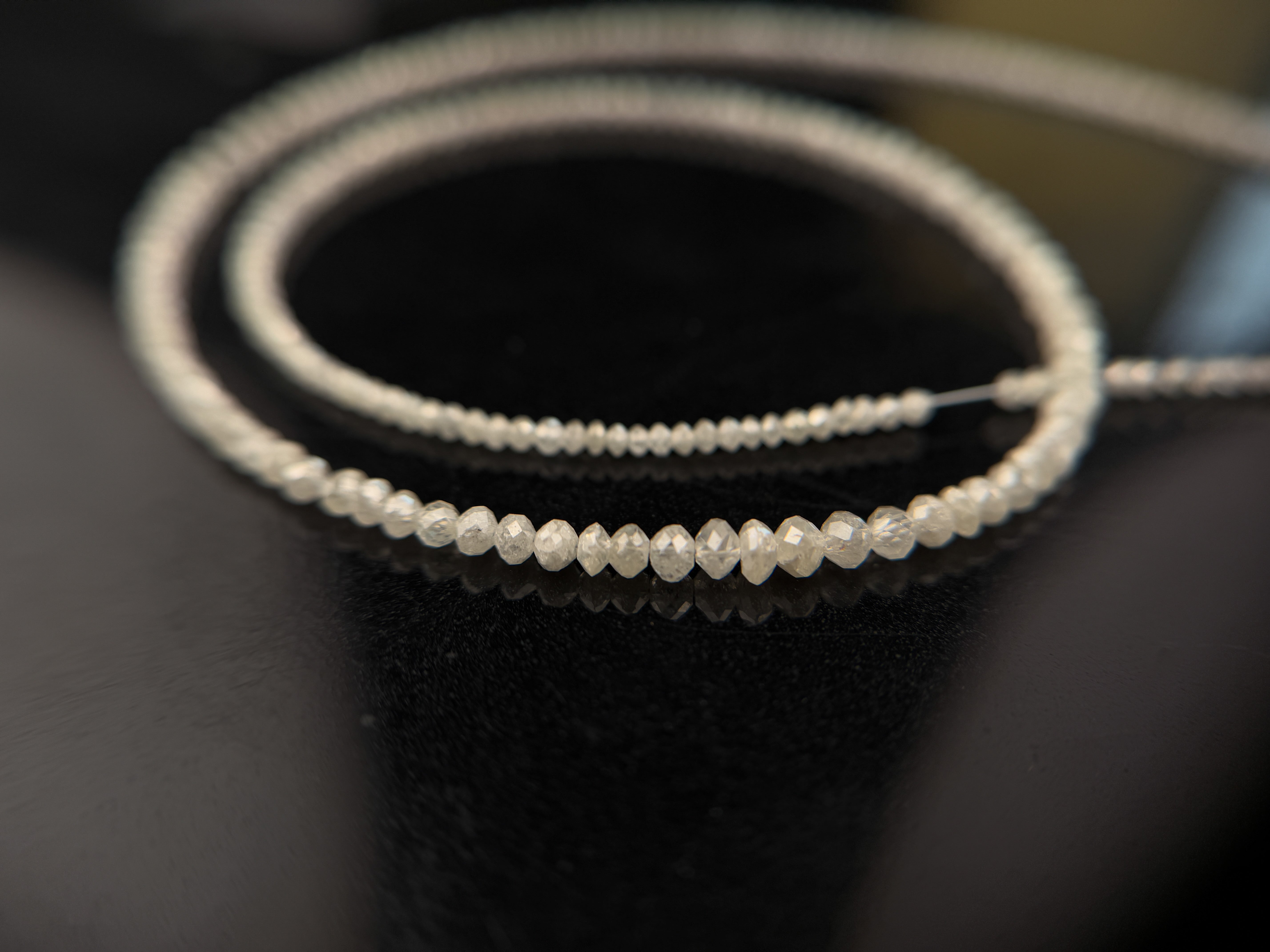 2 to 2.5 MM Round Beads Rose Cut Light White Natural Polished Diamond