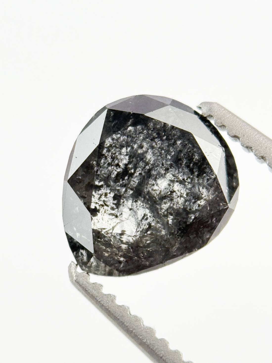 1.21 Ct Pear Rose Cut Grey Natural Fancy Diamond