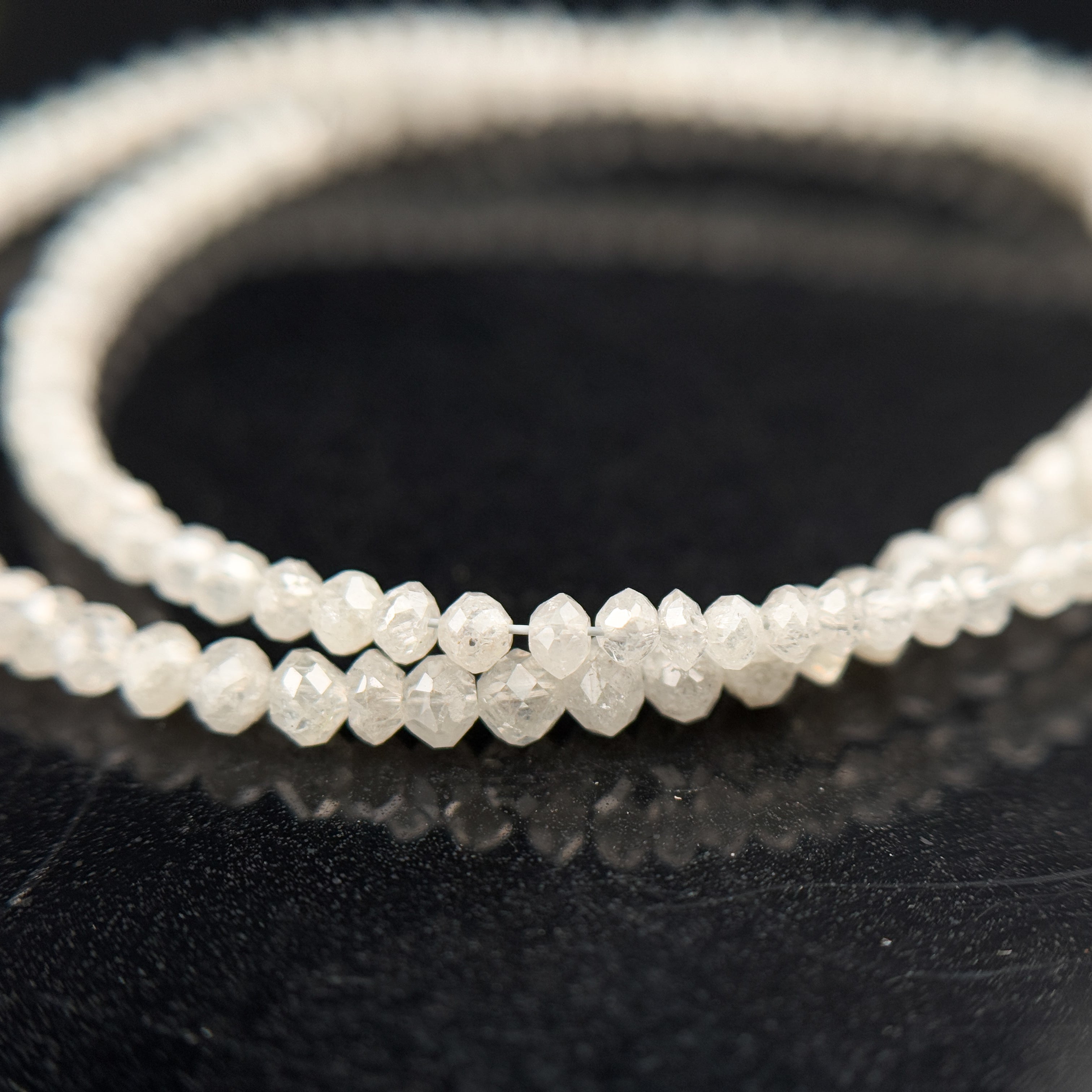 2 to 2.5 MM Round Beads Rose Cut Light White Natural Polished Diamond
