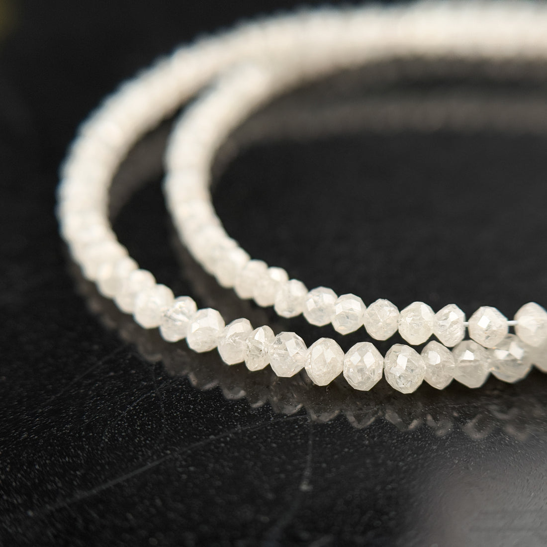 2 to 2.5 MM Round Beads Rose Cut Light White Natural Polished Diamond