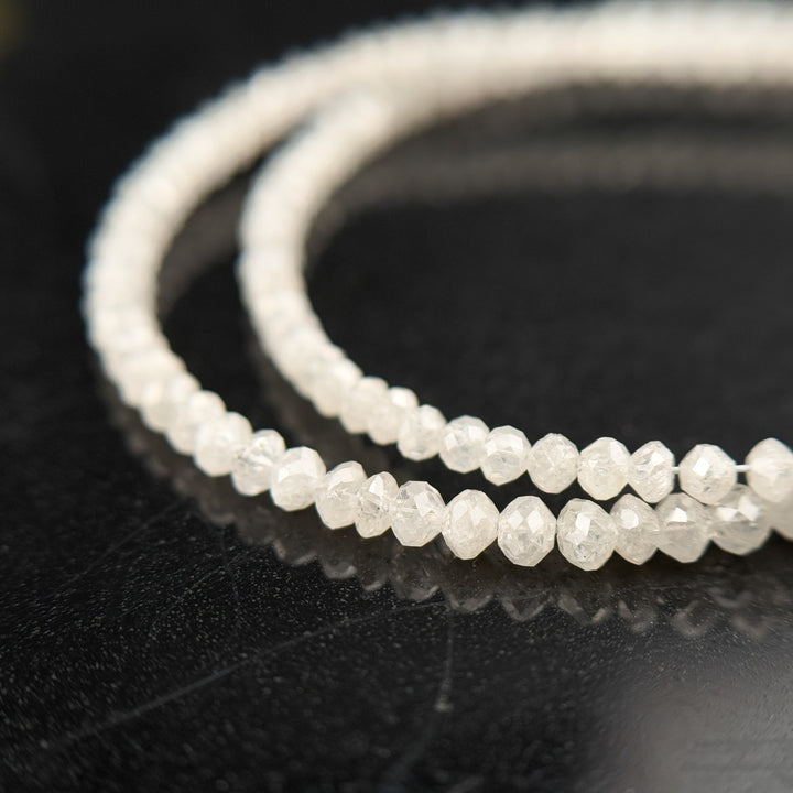 2 to 2.5 MM Round Beads Rose Cut Light White Natural Polished Diamond