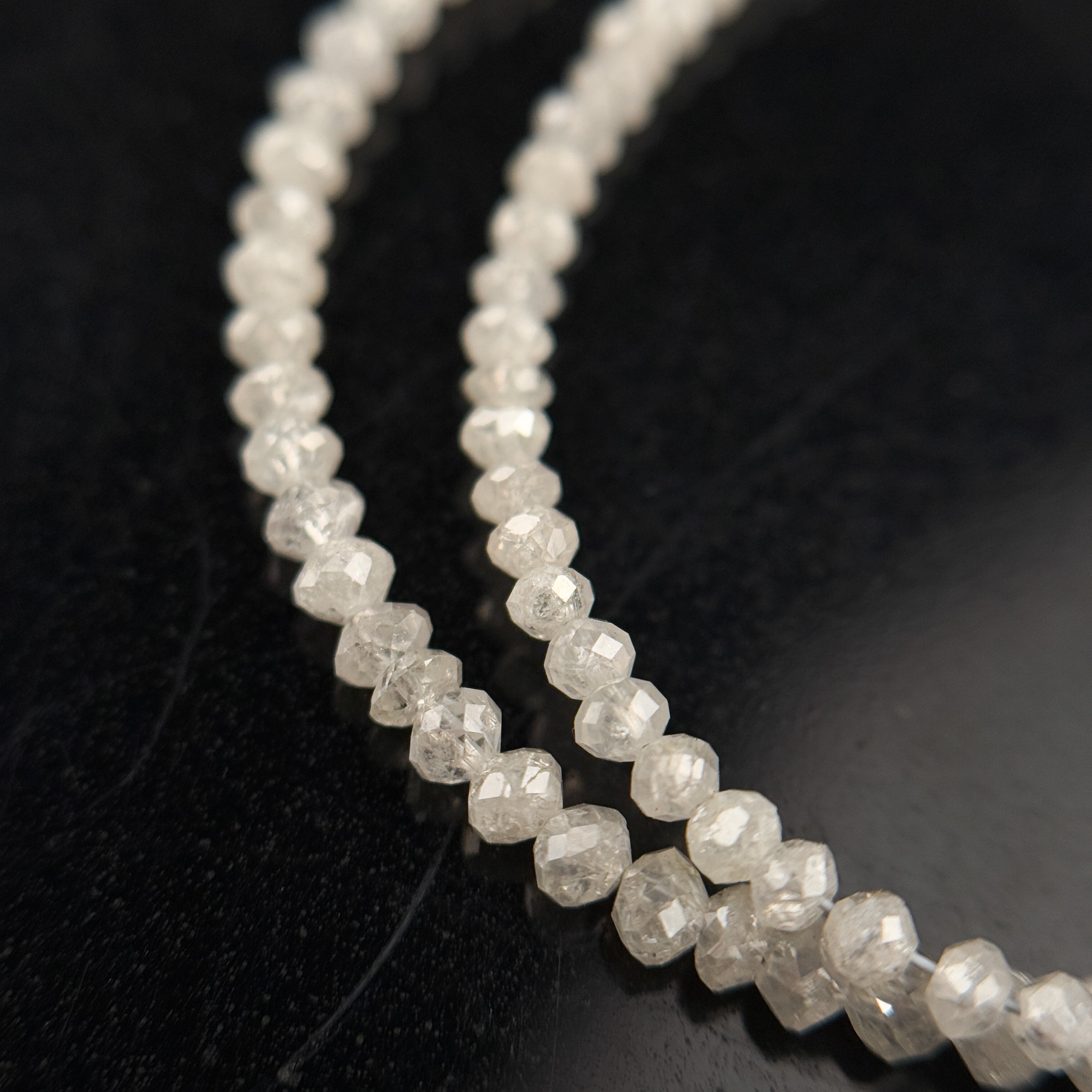 2 to 2.5 MM Round Beads Rose Cut Light White Natural Polished Diamond
