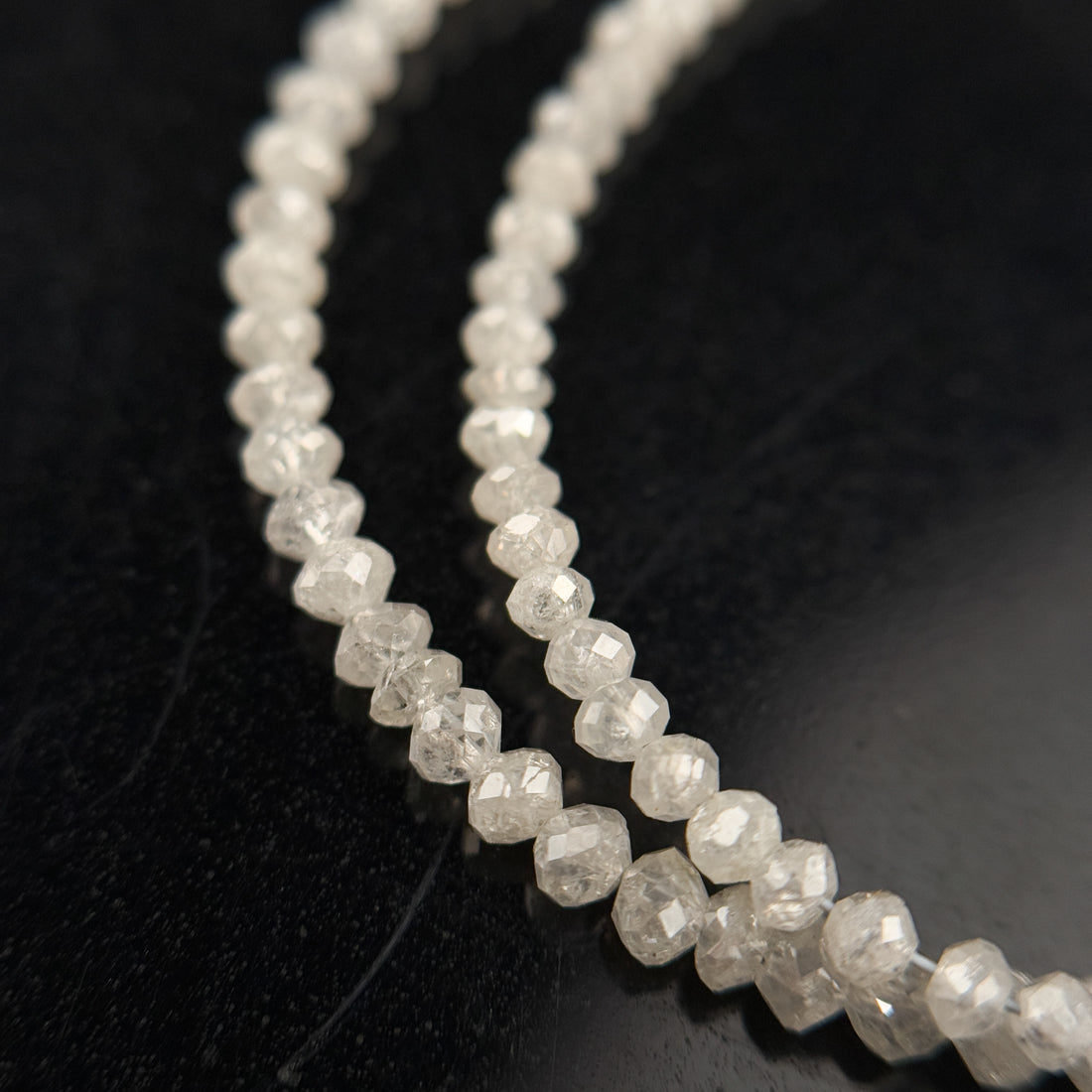 2 to 2.5 MM Round Beads Rose Cut Light White Natural Polished Diamond