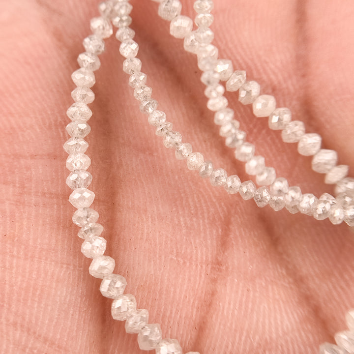 2 to 2.5 MM Round Beads Rose Cut Light White Natural Polished Diamond