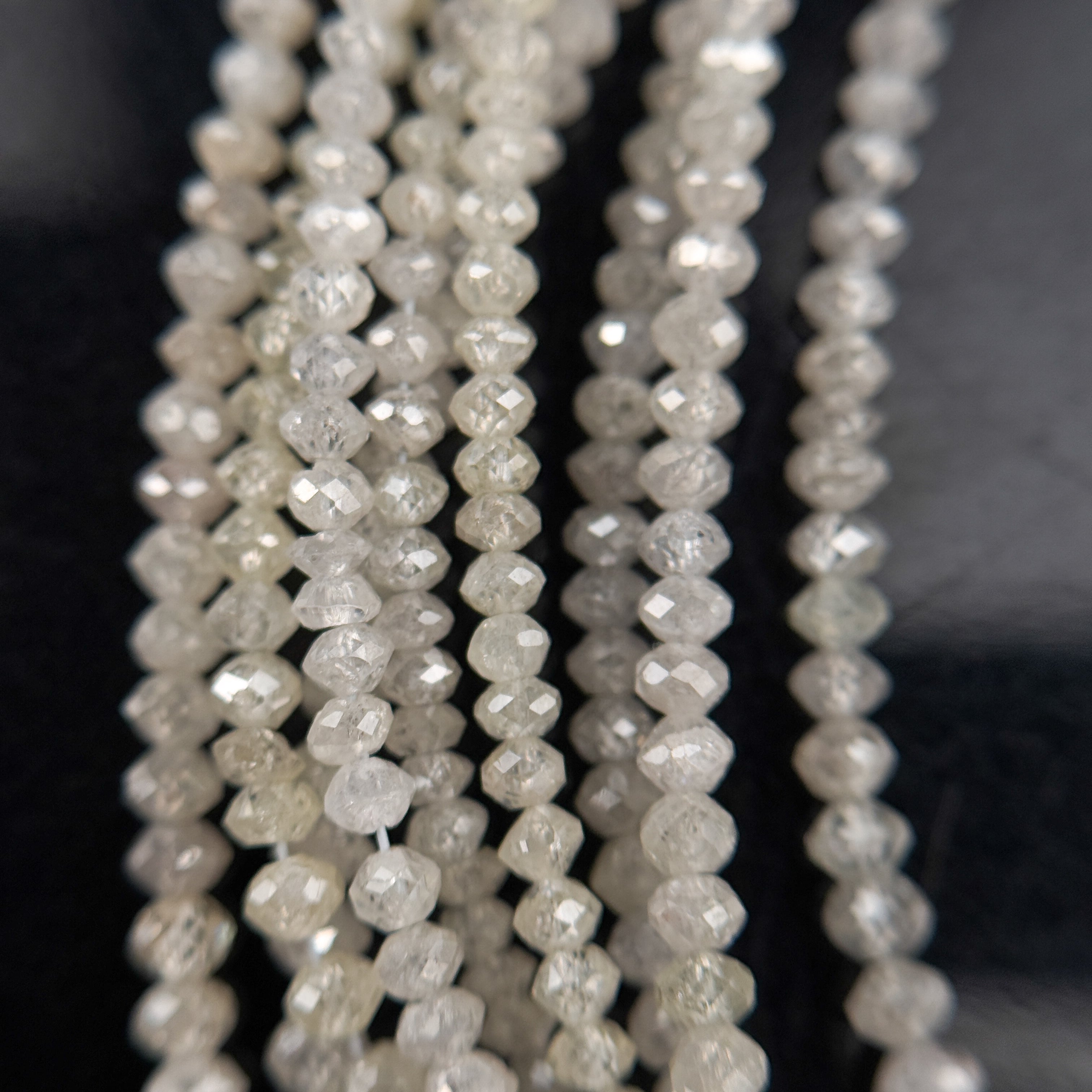 2 to 2.5 MM Round Beads Rose Cut Light White Natural Fancy Diamond