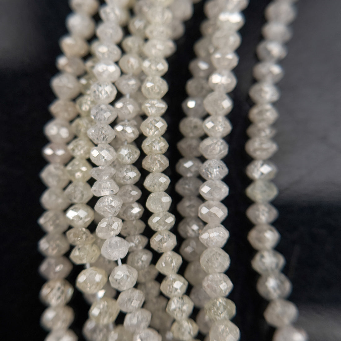 2 to 2.5 MM Round Beads Rose Cut Light White Natural Fancy Diamond