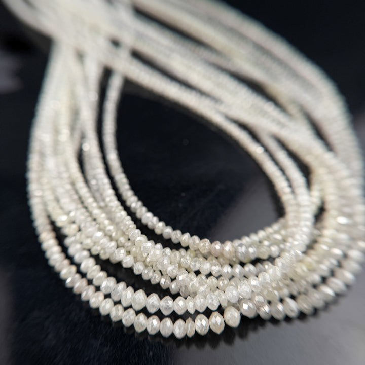 2 to 2.5 MM Round Beads Rose Cut Light White Natural Fancy Diamond