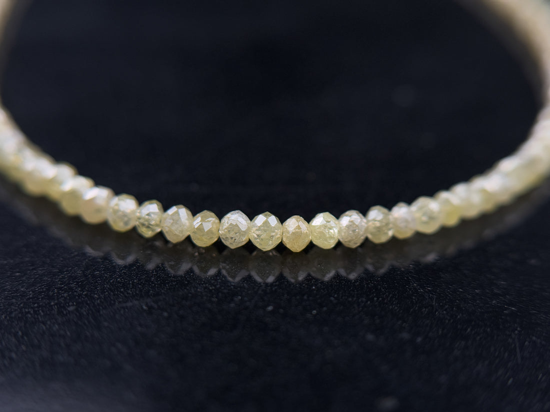 2.5 MM Round Beads Rose Cut Light Yellow Natural Polished Diamond