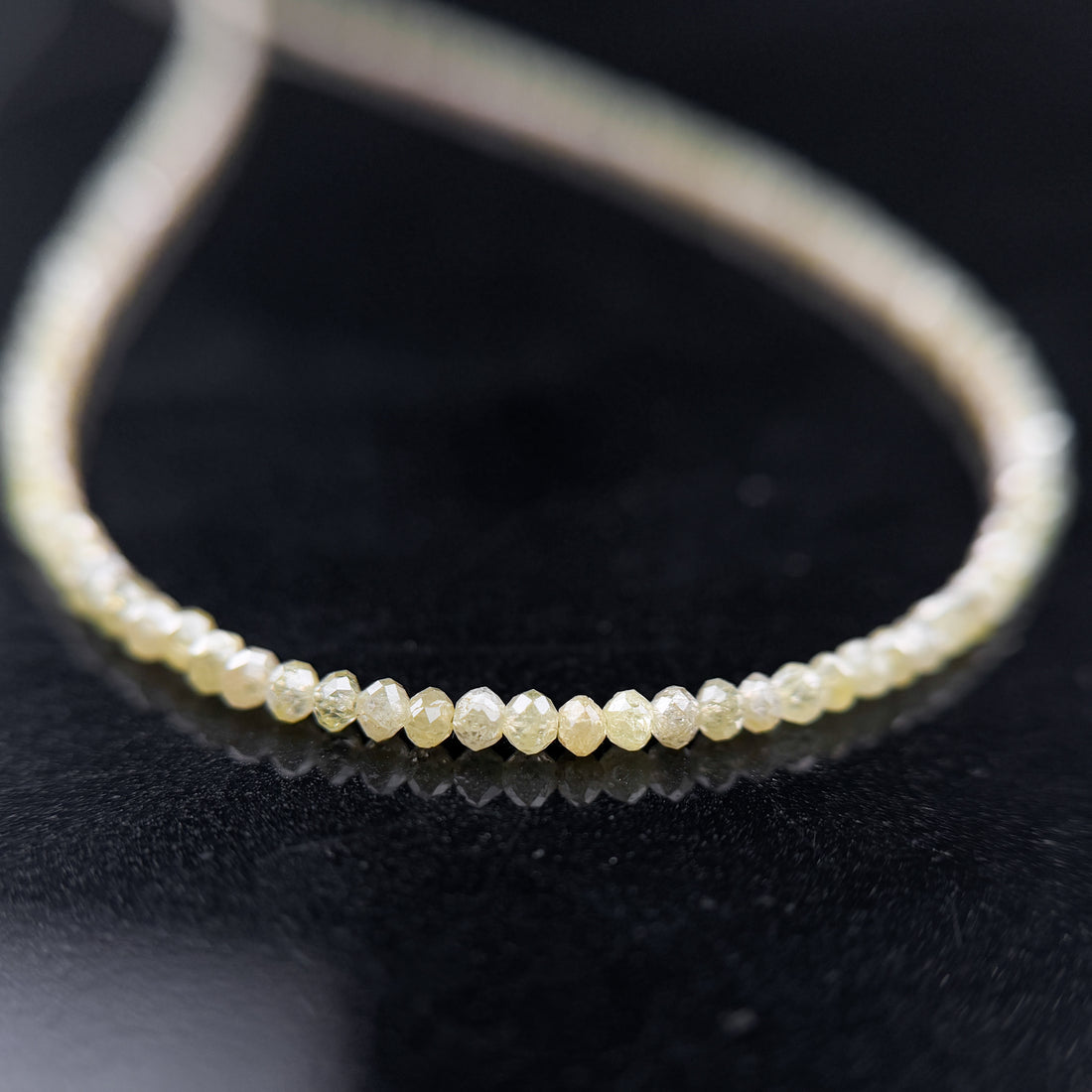 2.5 MM Round Beads Rose Cut Light Yellow Natural Polished Diamond