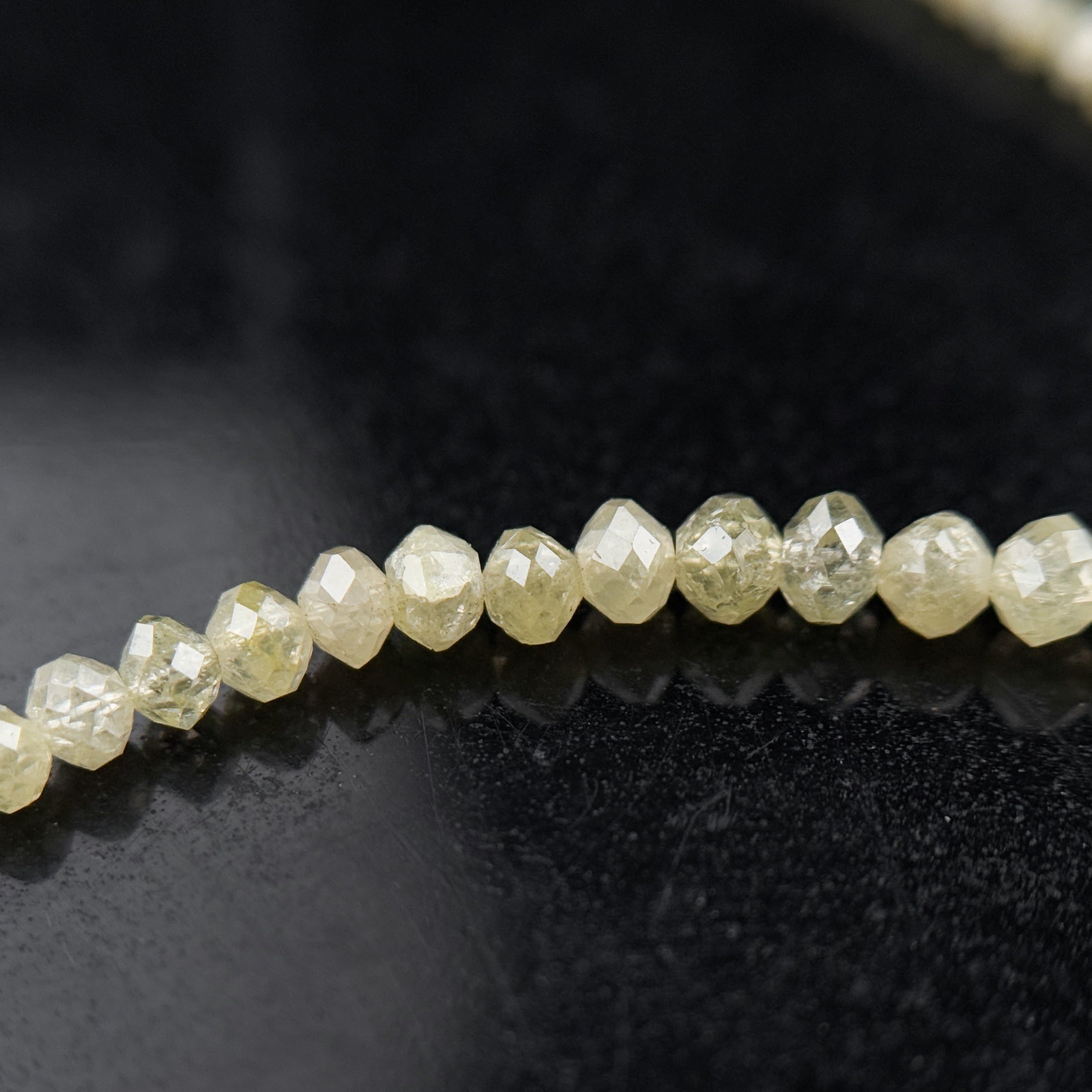 2.5 MM Round Beads Rose Cut Light Yellow Natural Polished Diamond