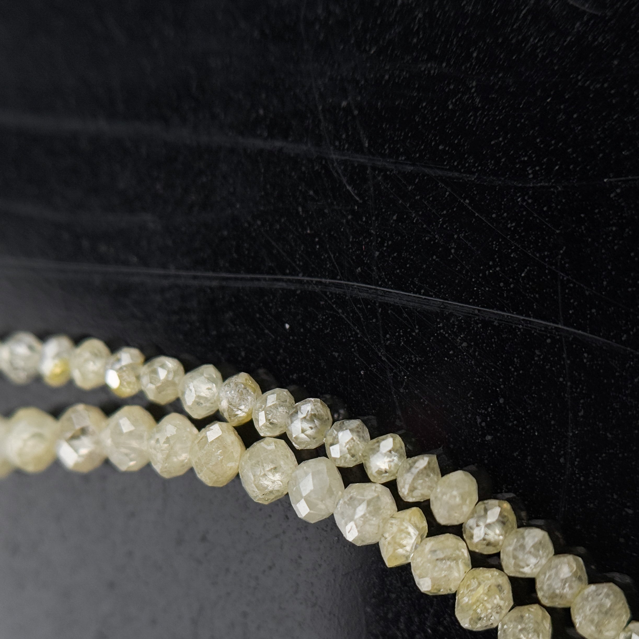 2.5 MM Round Beads Rose Cut Light Yellow Natural Polished Diamond