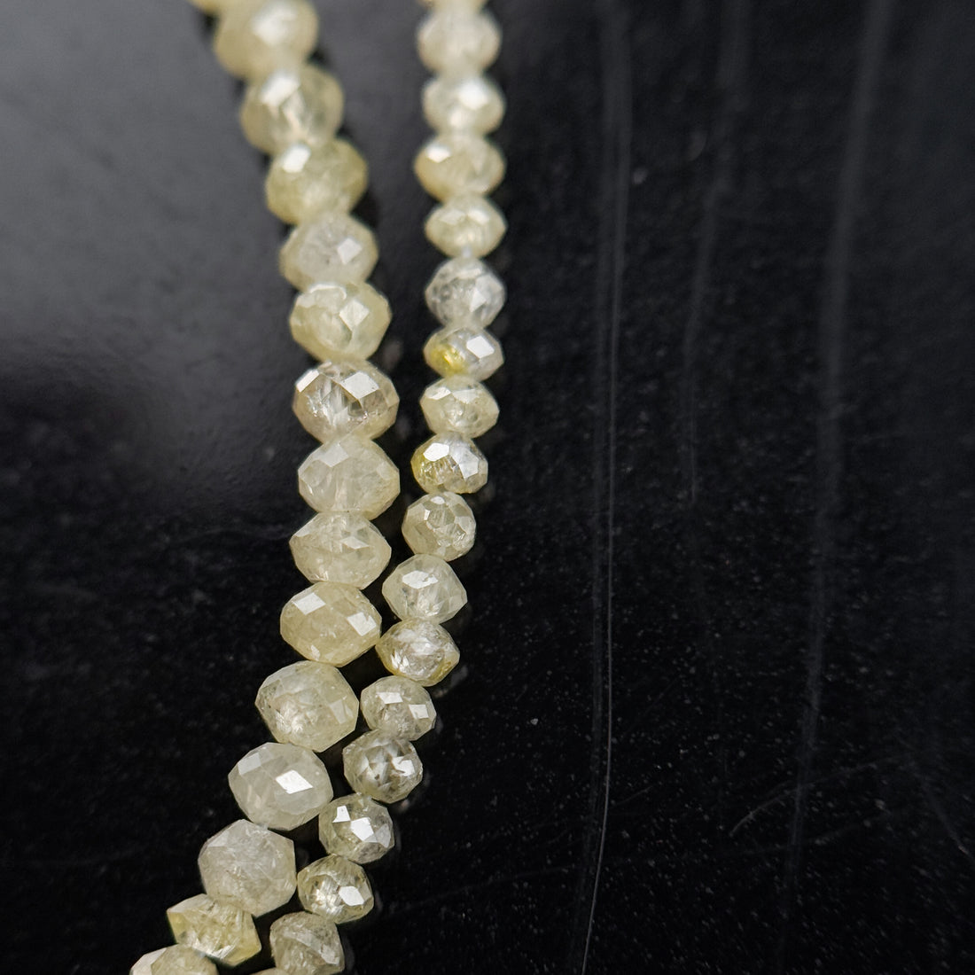 2.5 MM Round Beads Rose Cut Light Yellow Natural Polished Diamond