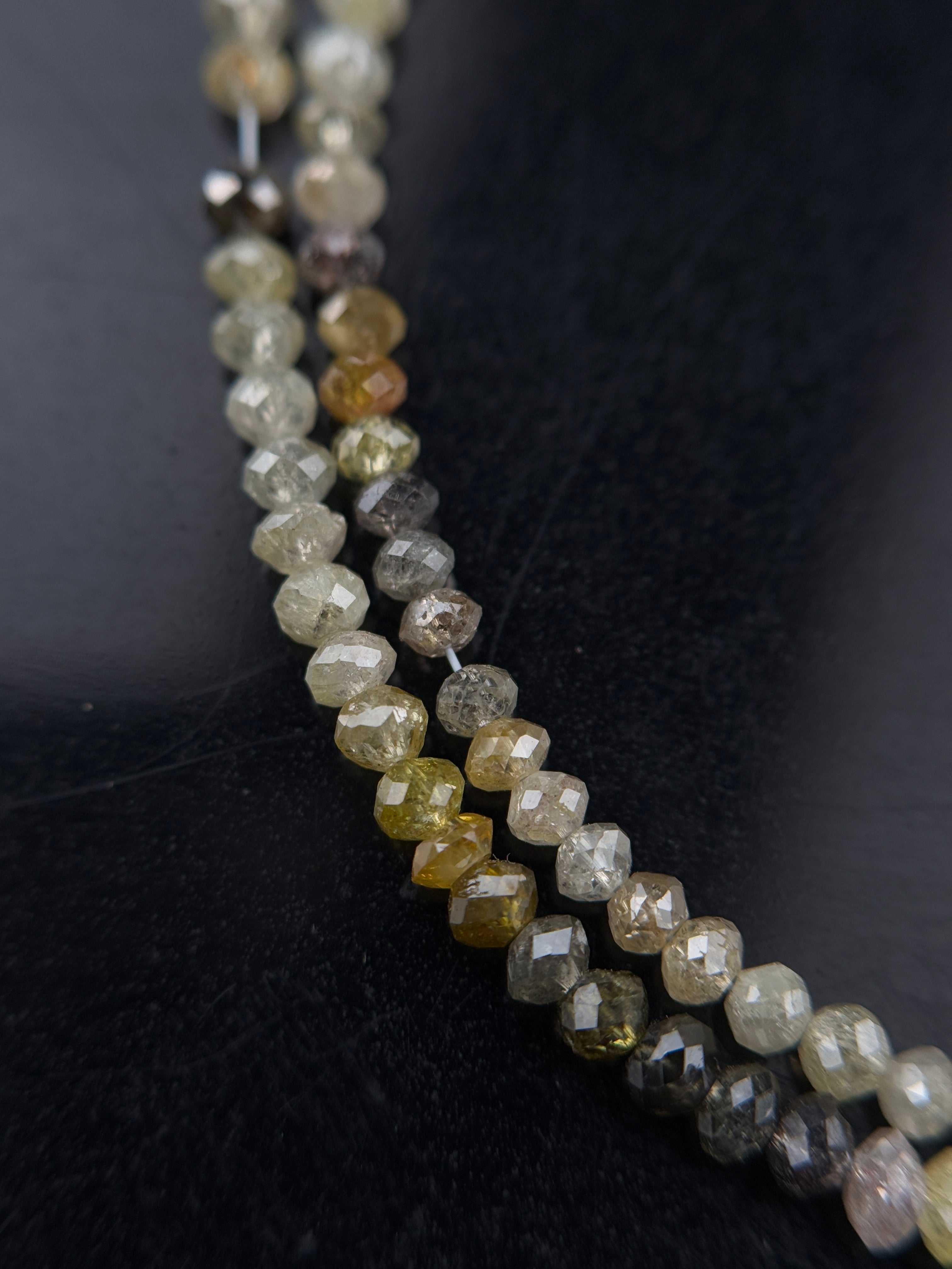 2.5 MM Round Beads Rose Cut Mix Natural Polished Diamond