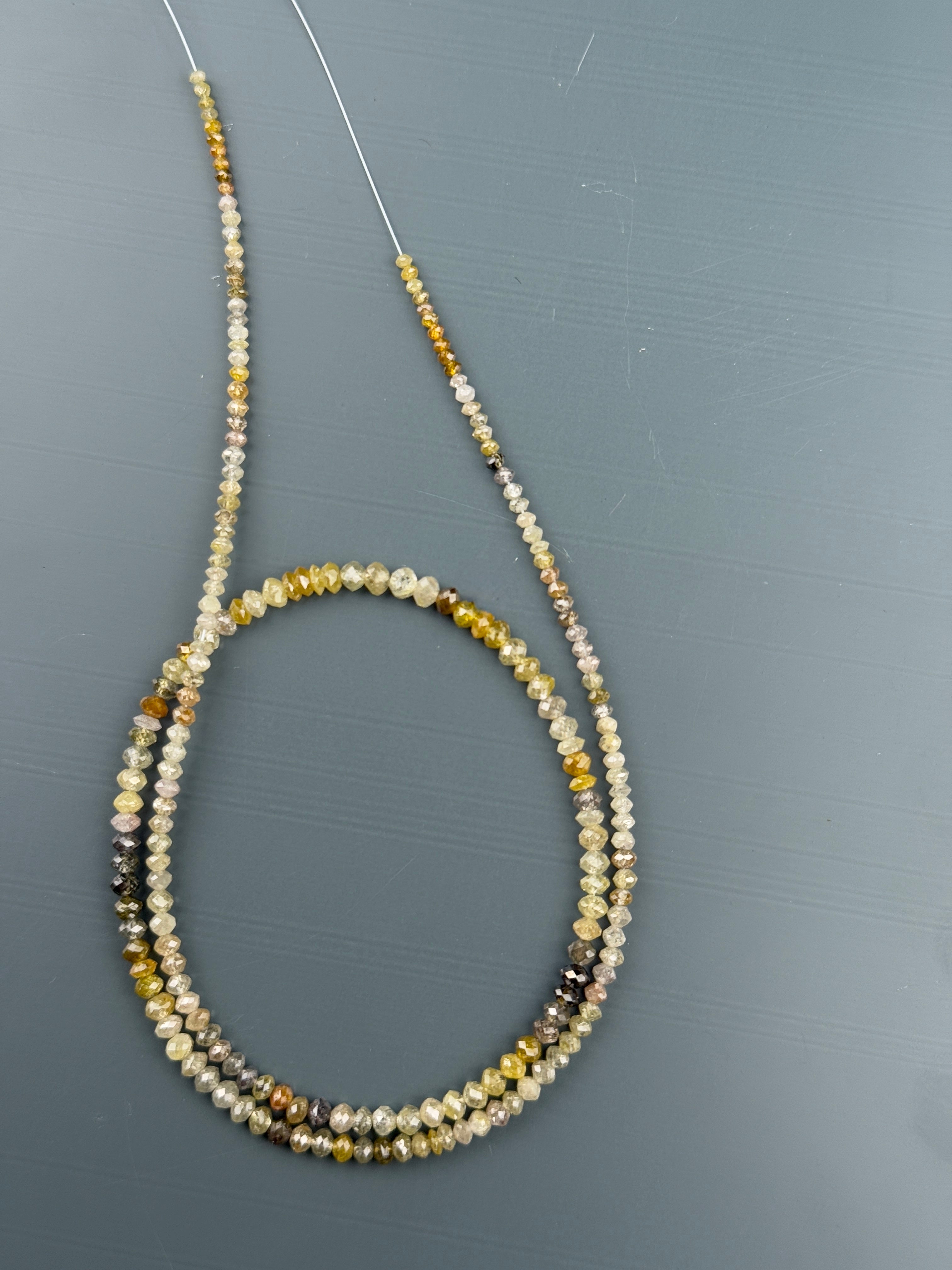 2.5 MM Round Beads Rose Cut Mix Natural Polished Diamond