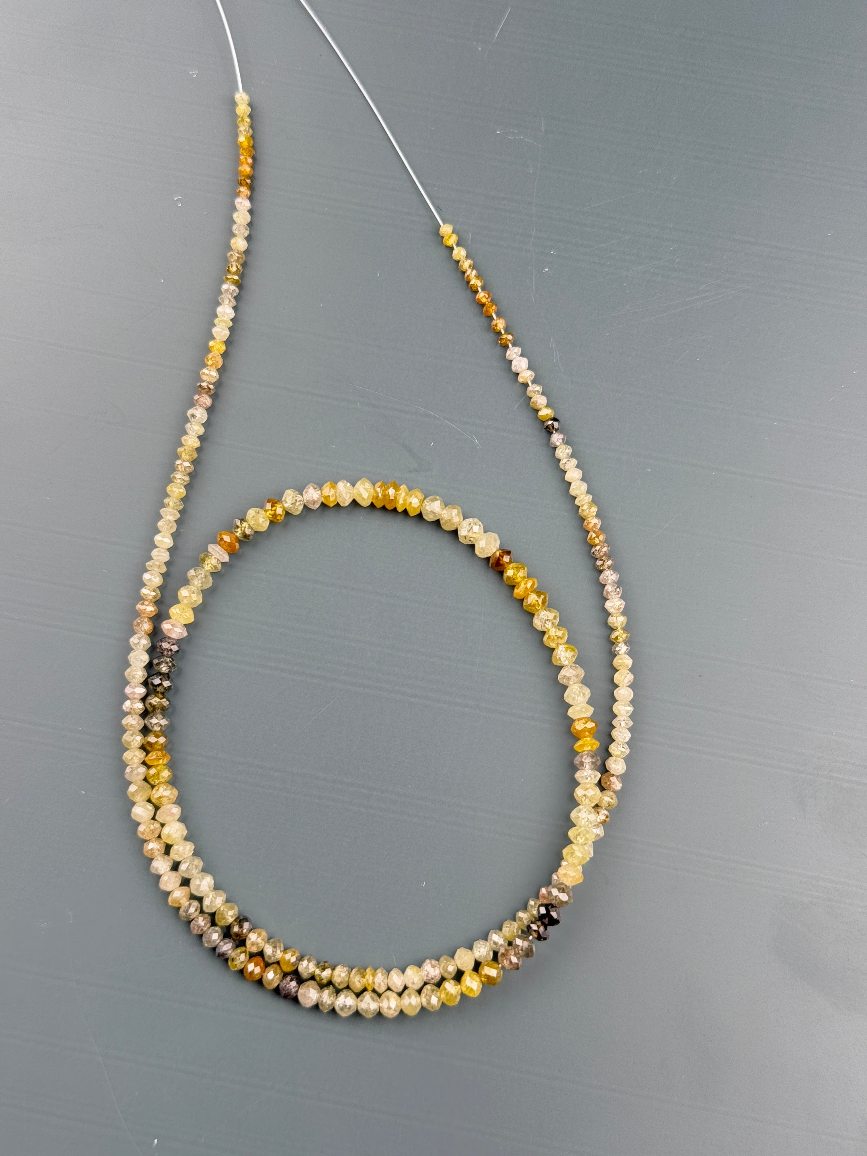 3 MM Round Beads Rose Cut Mix Natural Polished Diamond