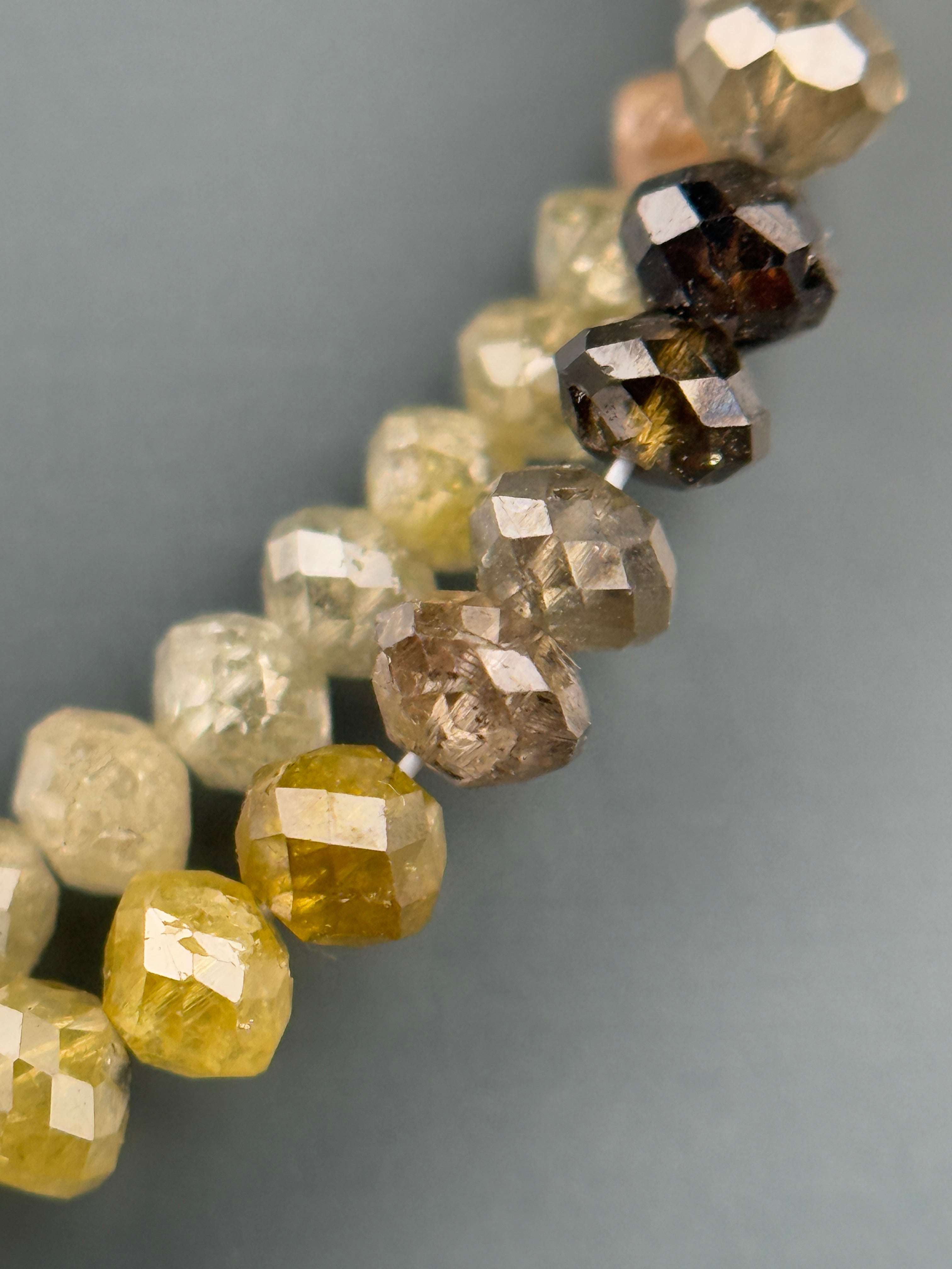 3 MM Round Beads Rose Cut Mix Natural Polished Diamond