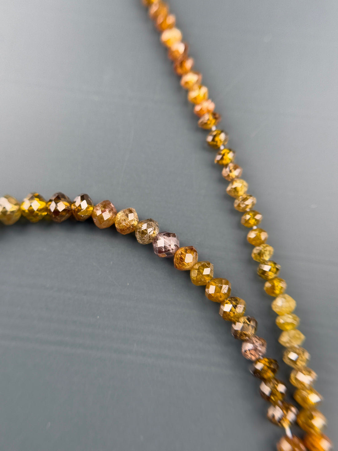 2.5 MM Round Beads Rose Cut Yellow Brown Natural Polished Diamond