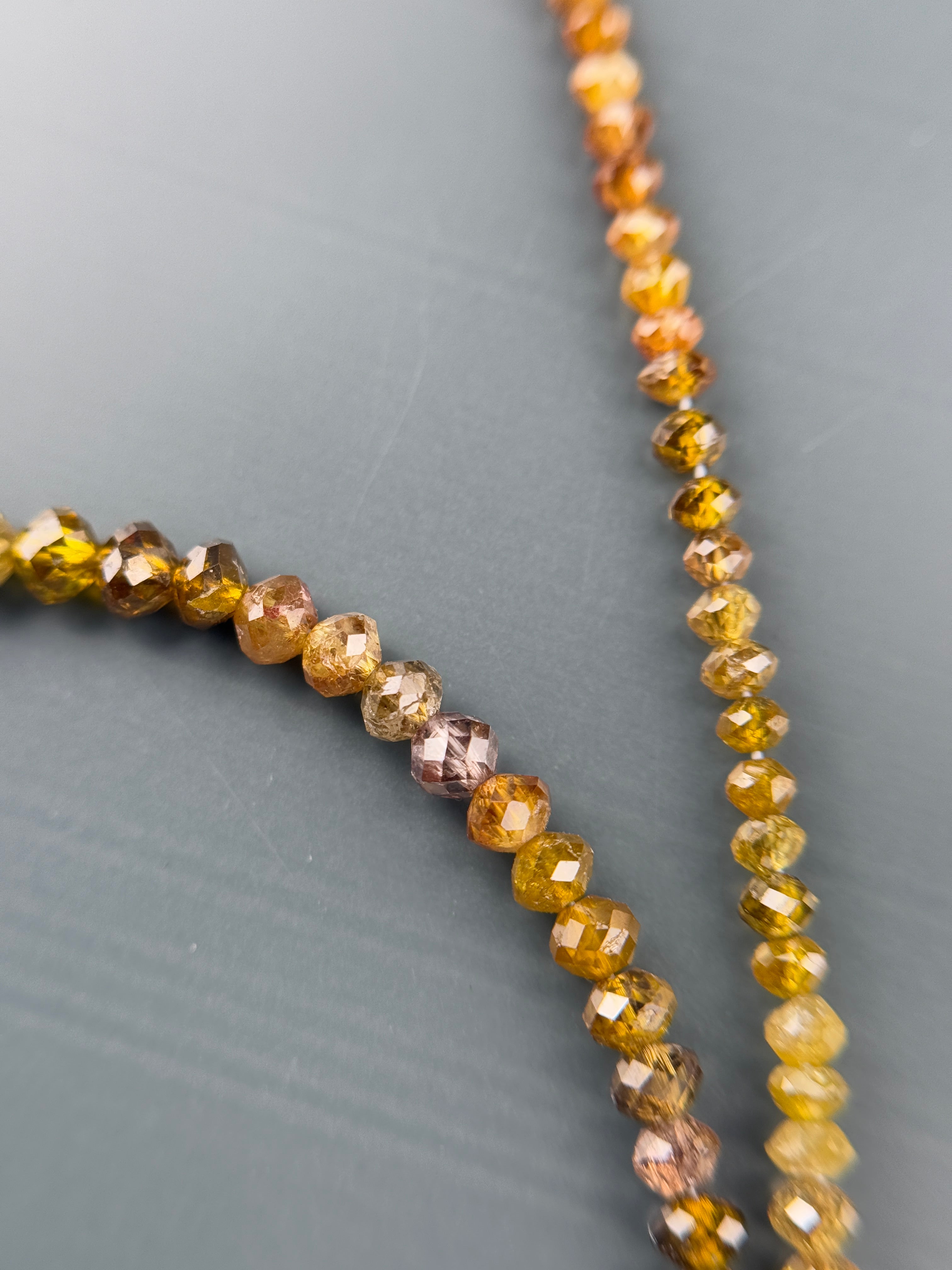 2.5 MM Round Beads Rose Cut Yellow Brown Natural Polished Diamond