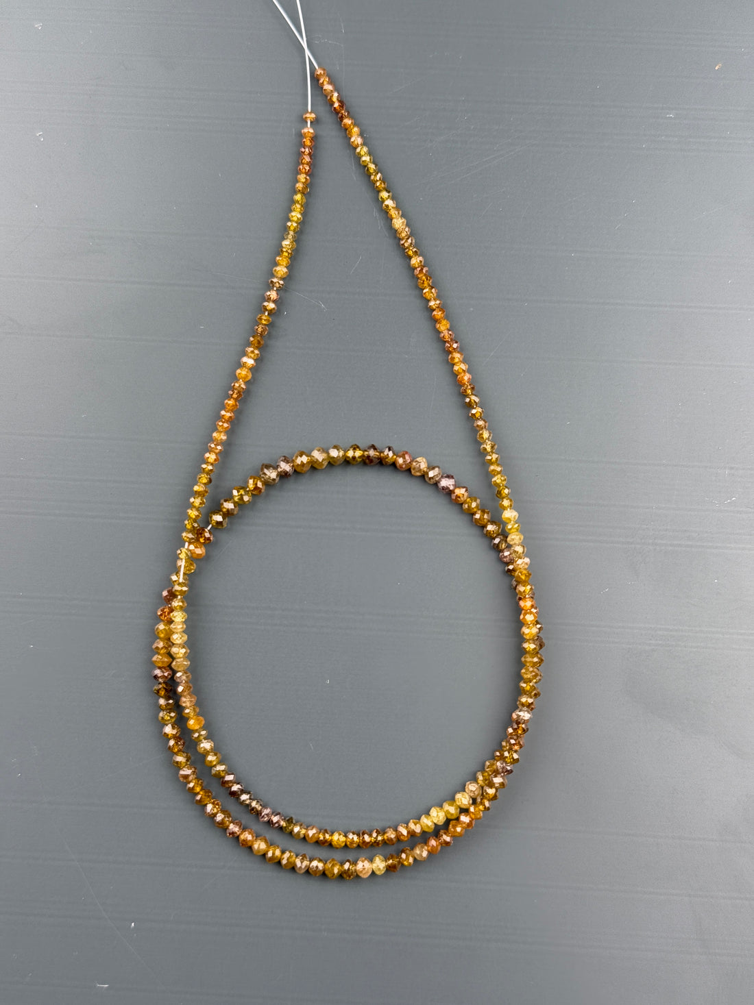 2.5 MM Round Beads Rose Cut Yellow Brown Natural Polished Diamond