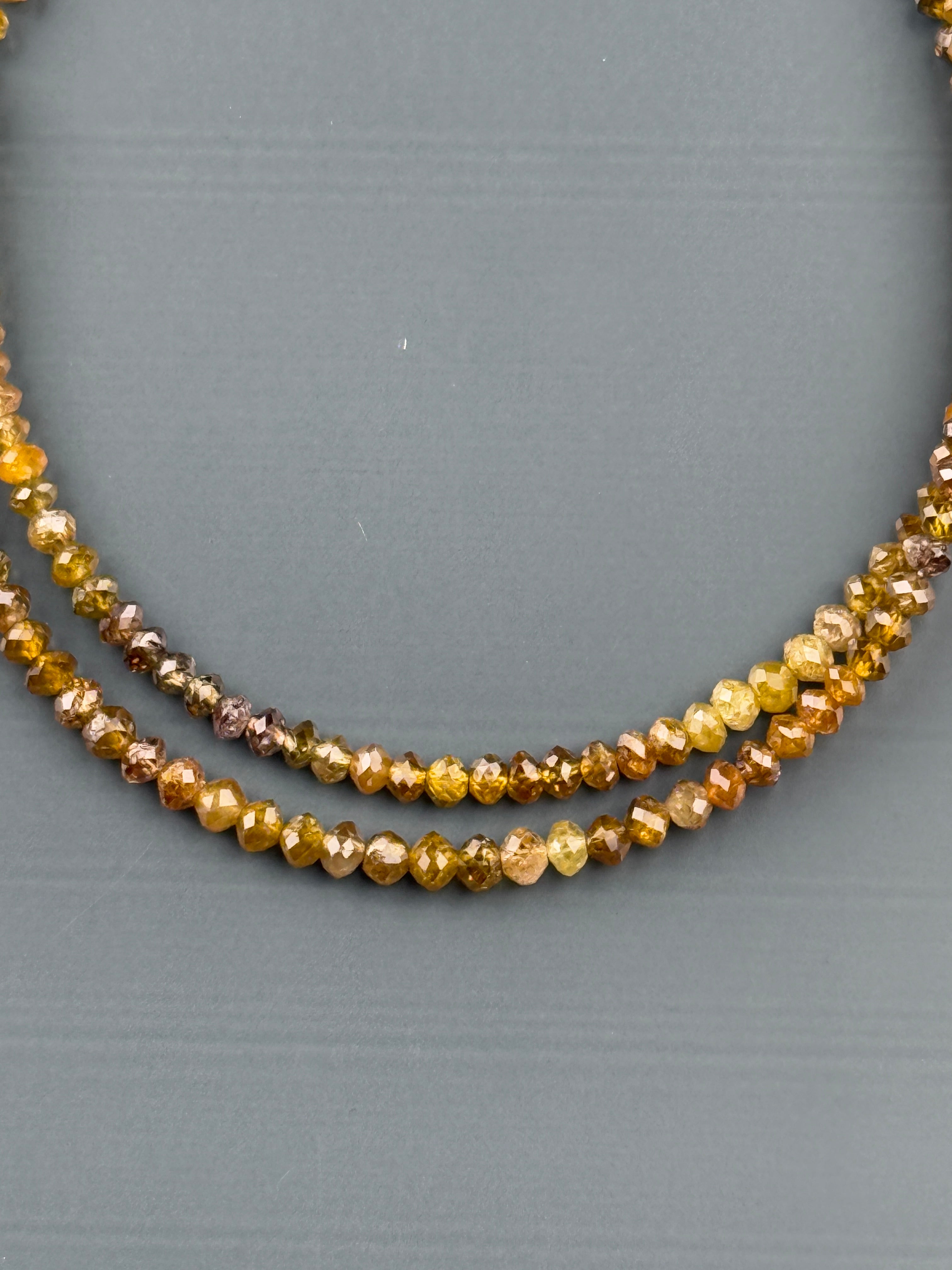 2.5 MM Round Beads Rose Cut Yellow Brown Natural Polished Diamond