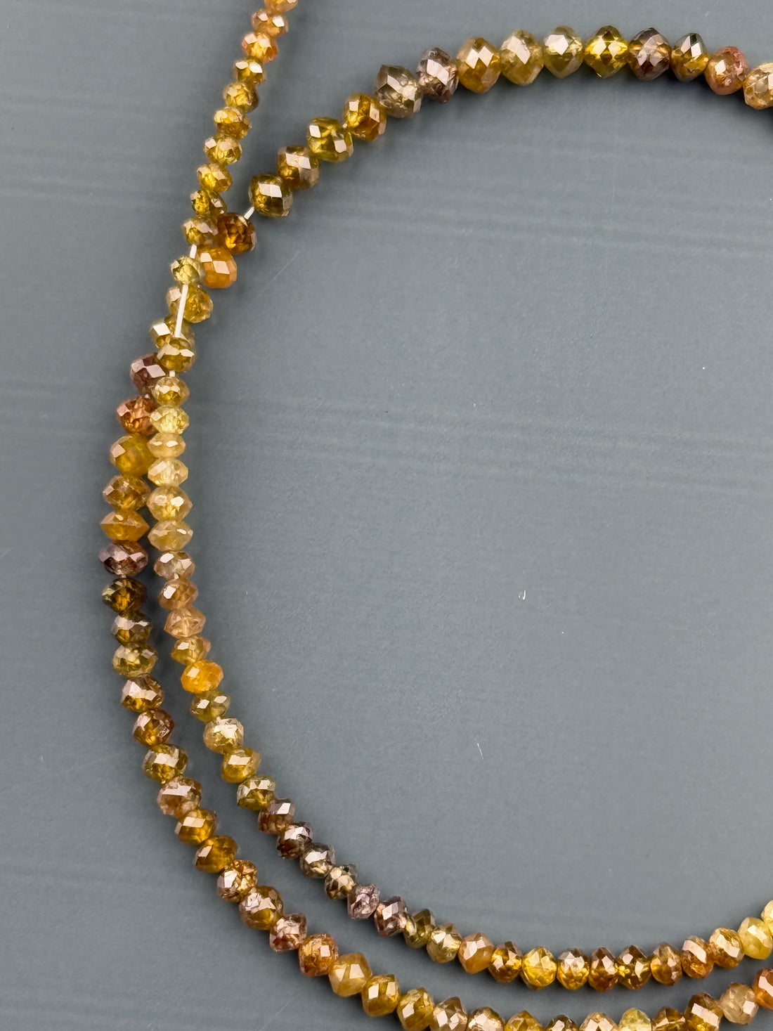 2.5 MM Round Beads Rose Cut Yellow Brown Natural Polished Diamond