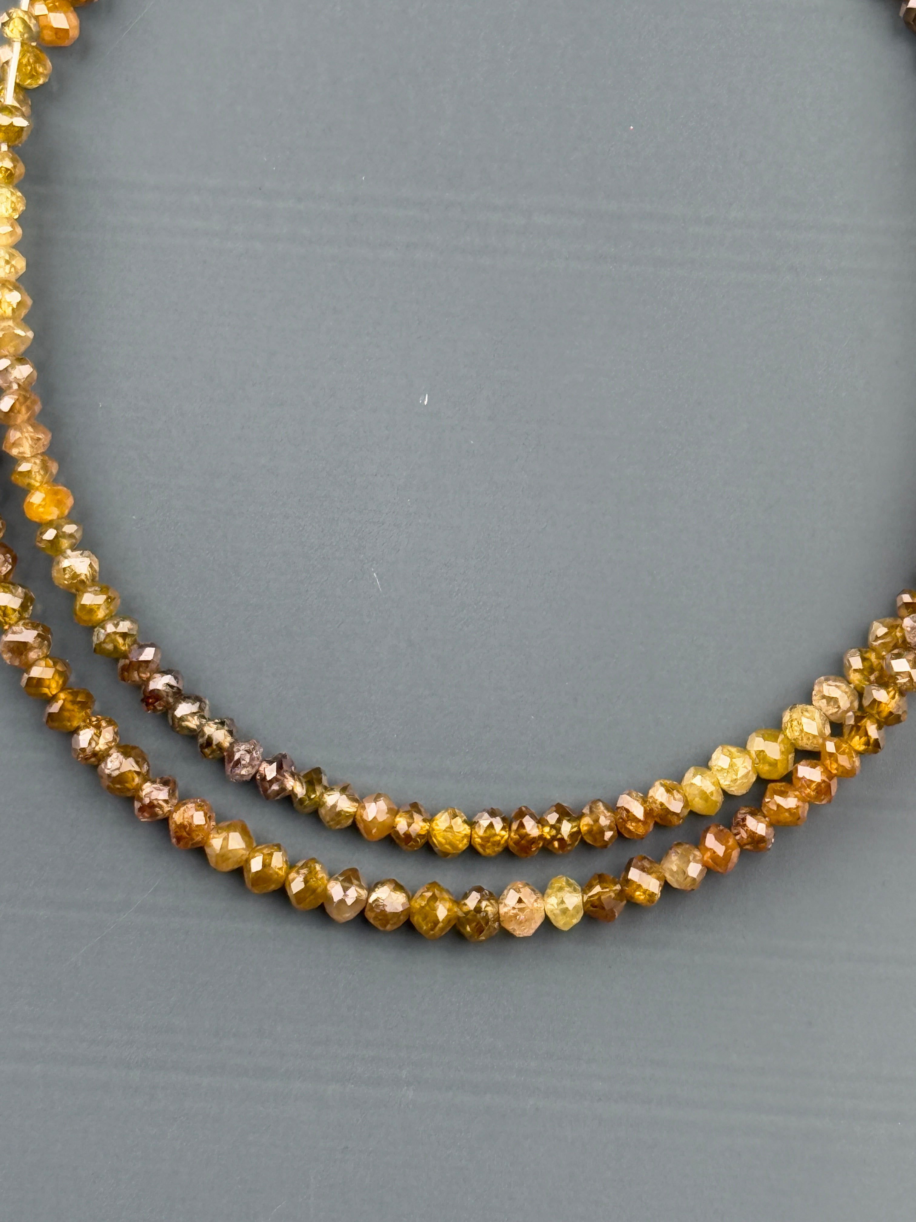 2.5 MM Round Beads Rose Cut Yellow Brown Natural Polished Diamond